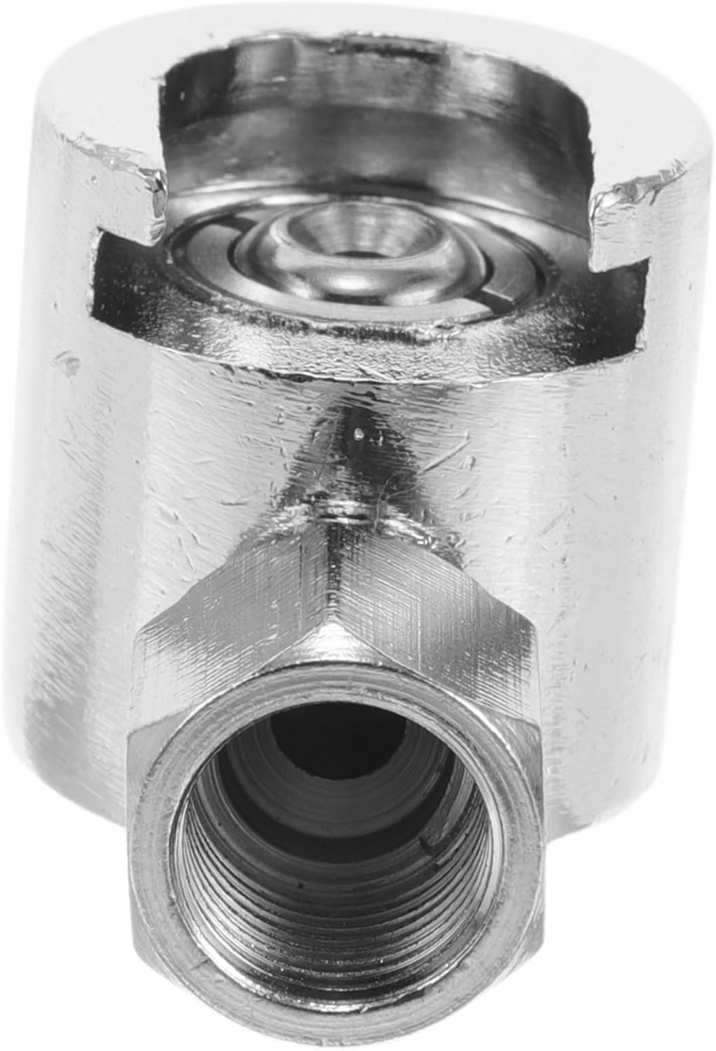 TINEASUR Flat Button Oil Gun Head Grease Coupler Adapter Replacement Button Head Grease Fitting for Hydraulic Automotive Lubrication image number 4