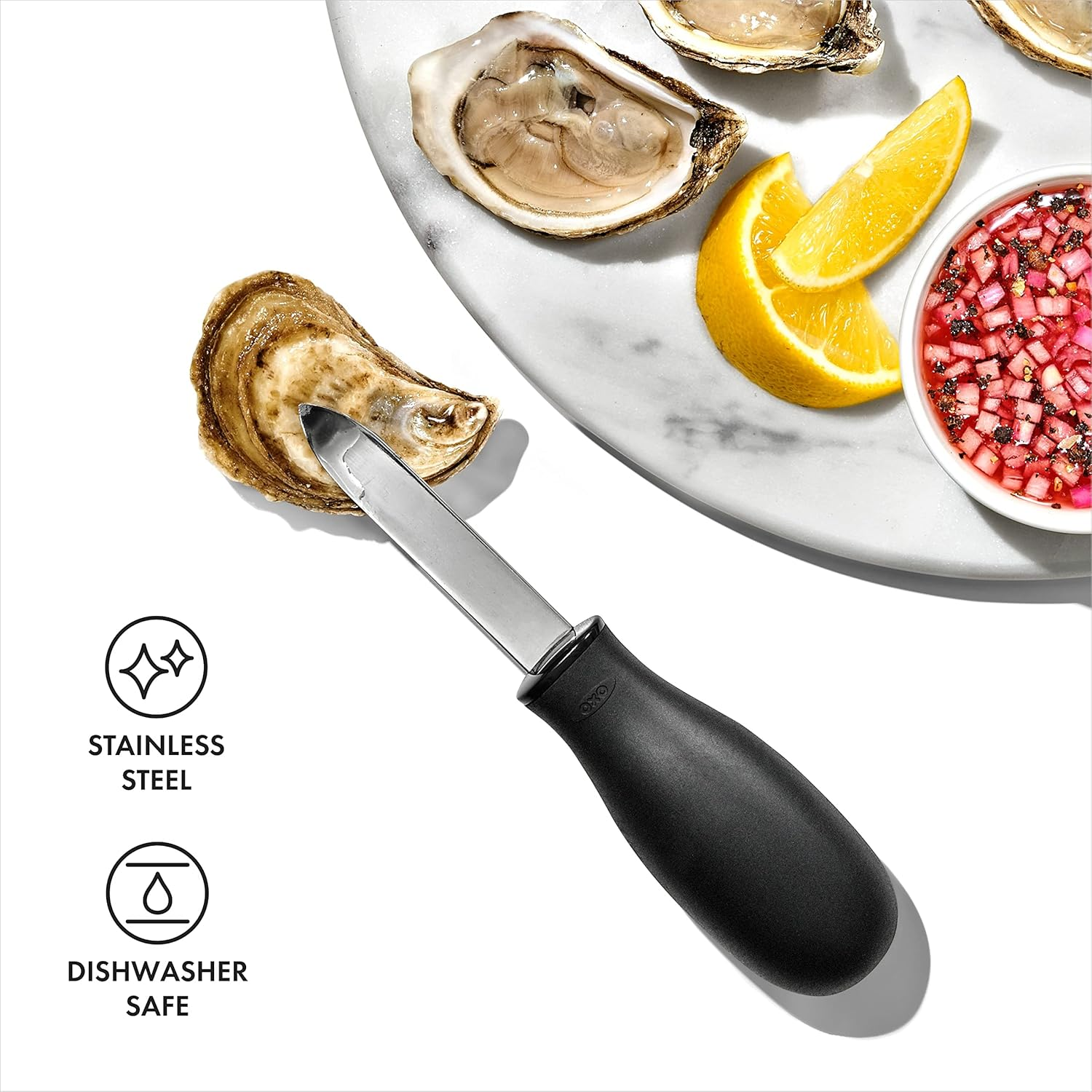 OXO Good Grips Stainless Steel Non-Slip Oyster Knife image number 3