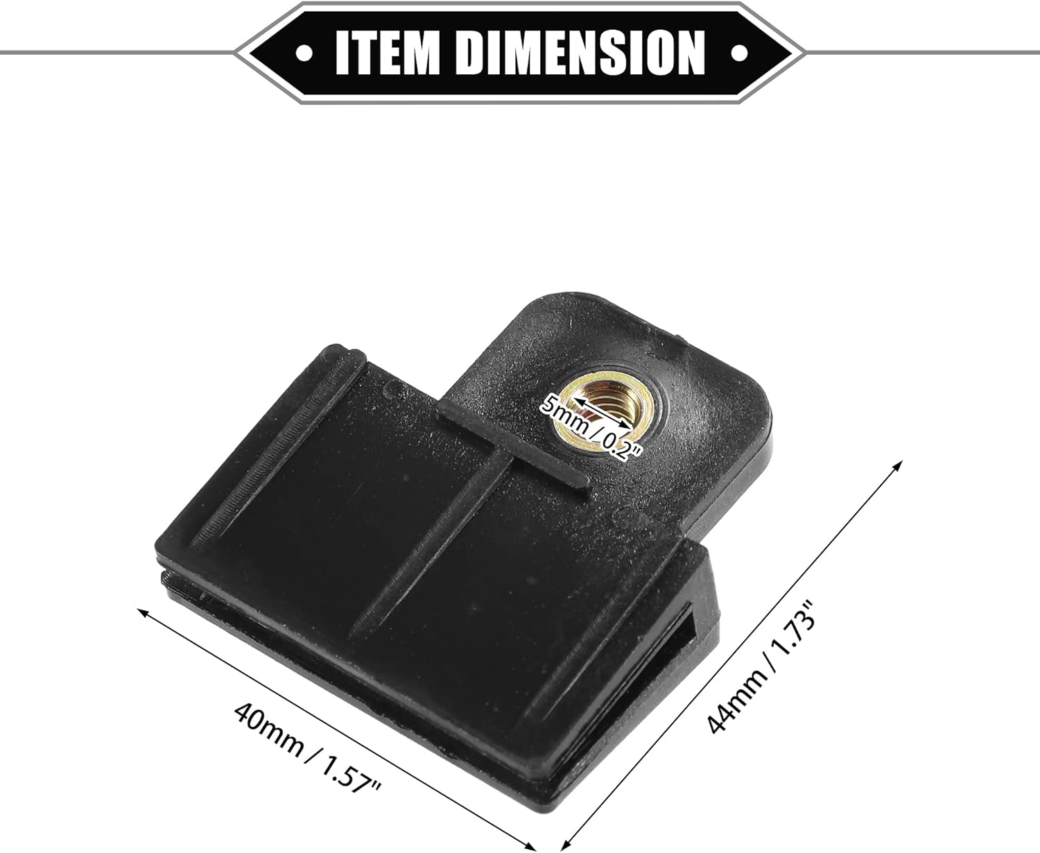 X AUTOHAUX 2 Pcs Window Door Glass Channel Retainer Clip, 1.73"X1.57"X0.51" Glass Regulator Holder Sash Clip Universal for Car Truck Van Durable Plastic Black image number 6