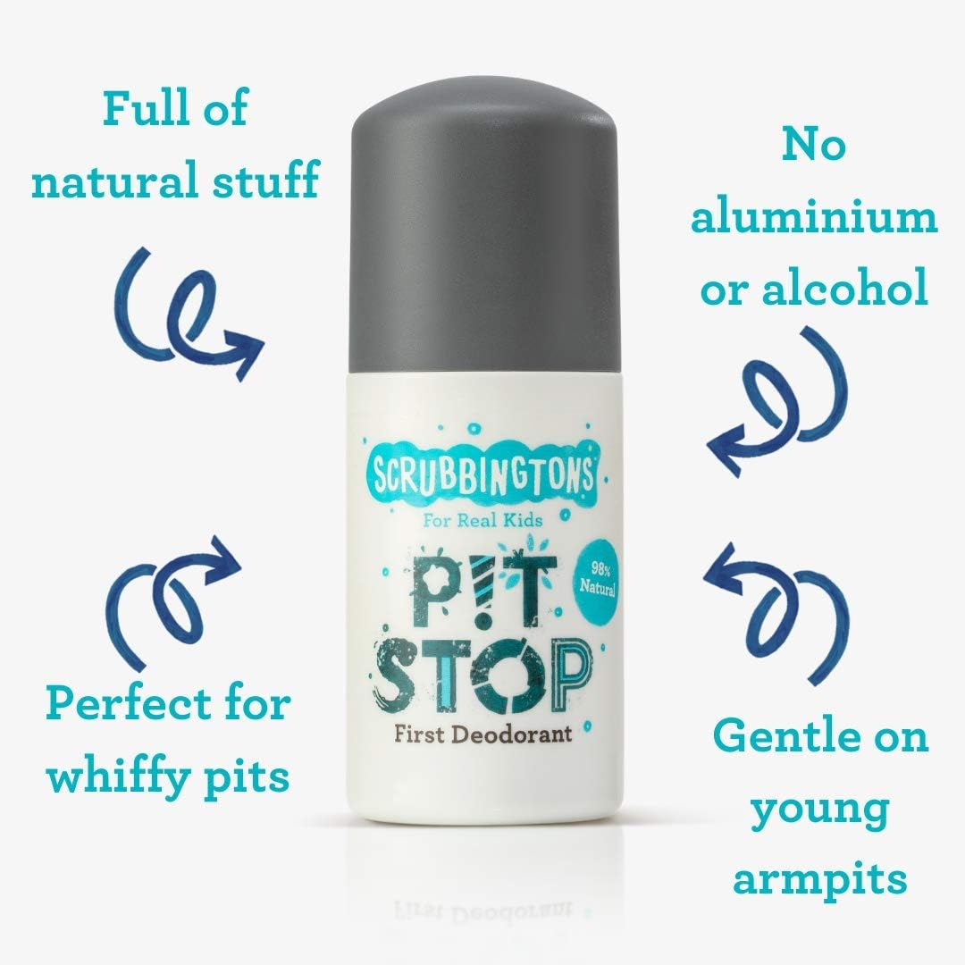 Scrubbingtons Pit Stop Children'S Natural First Deodorant Aluminium and Alcohol Free for Sensitive Skin 1 X 50Ml image number 3