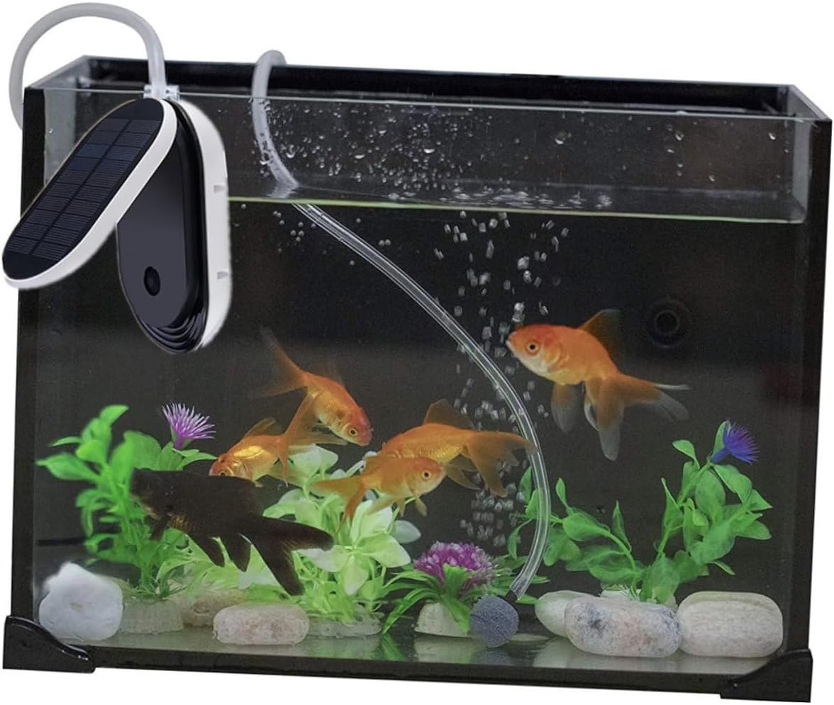 Solar Oxygen Aerator Pump Portable Fish Tank Air Pump Sun Powered Oxygenation Tool for Outdoor Ponds Hydroponics and Emergency Use with Solar Panel image number 2