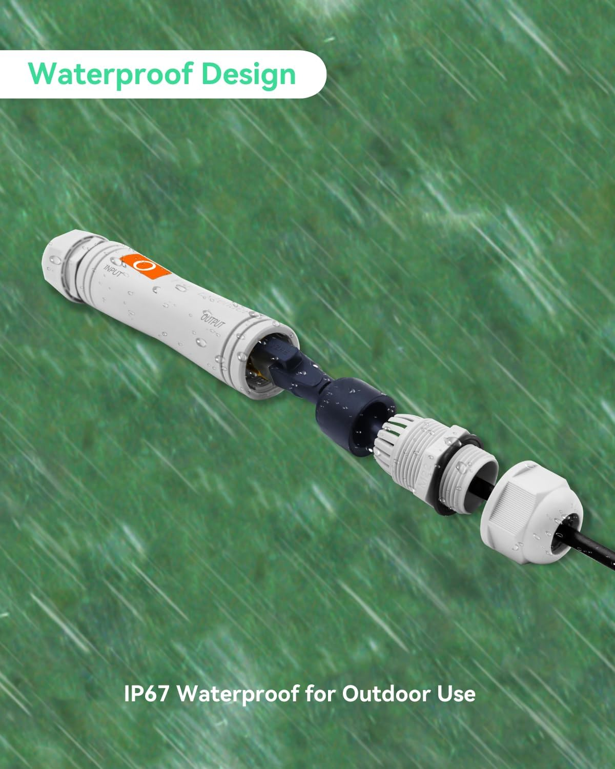 LINOVISION Long Distance Outdoor Poe Extender, Max 2600Ft Power and Data Transmission over Cat5E/Cat6 IEEE 802.3Af/At Waterproof Poe Extender, Poe Repeater for IP Cameras, Voip Phone (2 Pack) image number 1