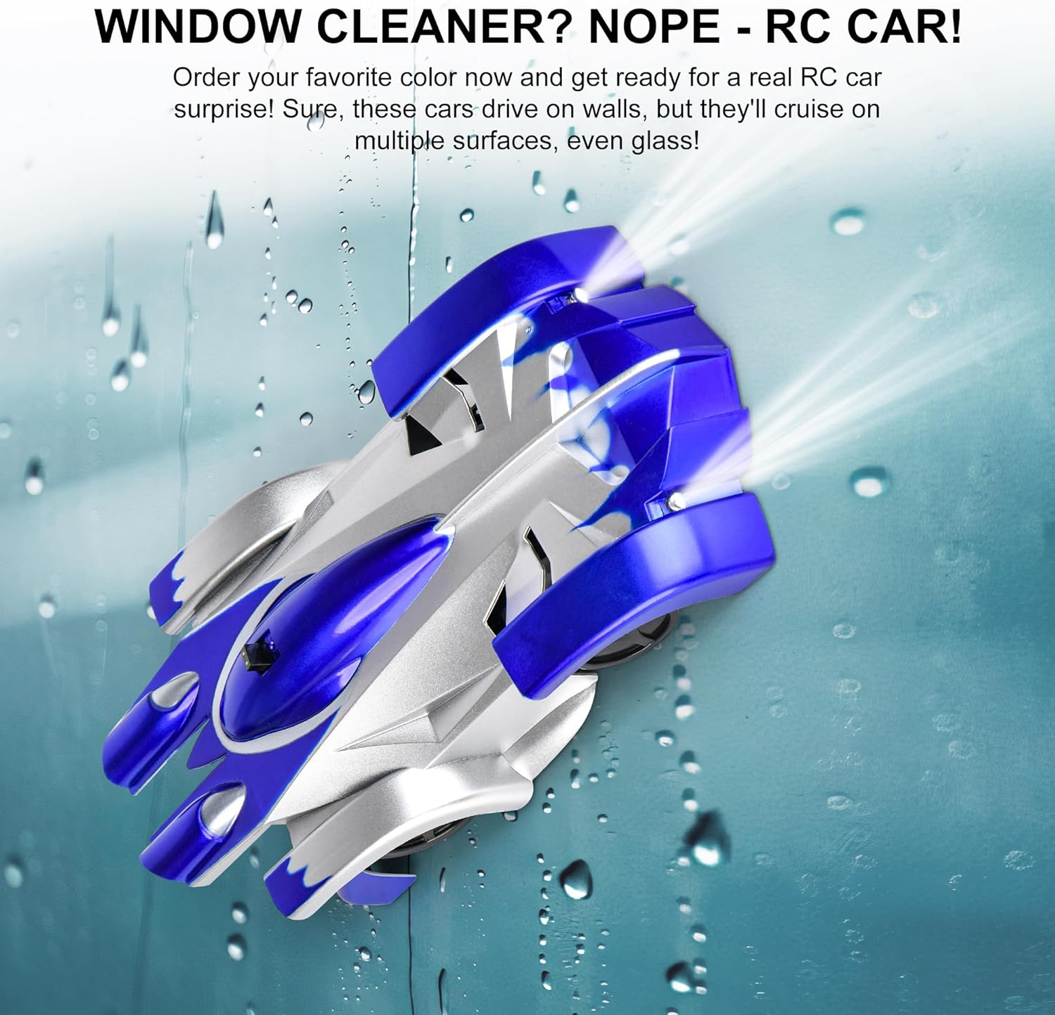 Rechargeable Wall Climbing RC Car with 360&deg; Stunt Rotation and LED Headlights - Perfect Boys' Toy for Ages 3+ | Ideal Christmas & Birthday Gift image number 2