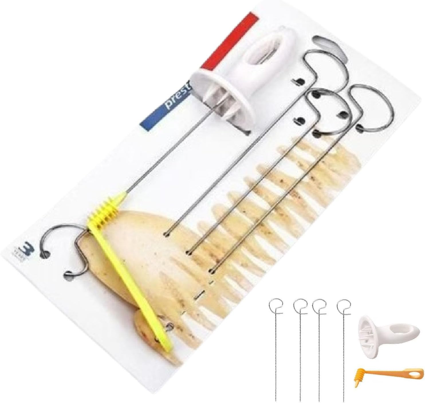 Spiral Slicer, Tower Slicer, Tornado Potato Cutter, Make Potato Slices Spiral Skewer Snacks, Cooking Gadgets Kitchen Accessories 4 Stainless Steel Stick, Carrot Cucumber Barbecue image number 2