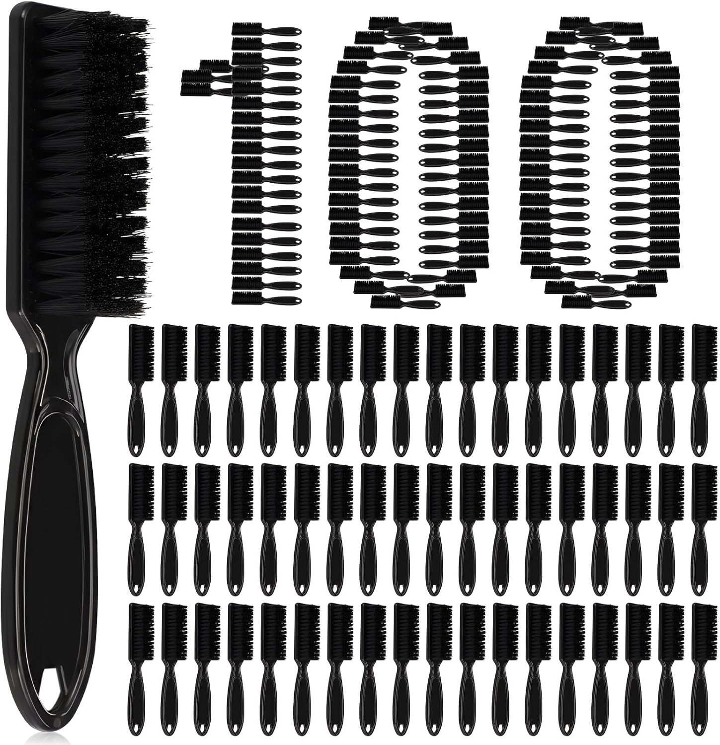 Patelai 100 Pieces Nail Brush Handle Grip for Cleaning Fingernails Toes Scrub Manicure Pedicure (Black) image number 3