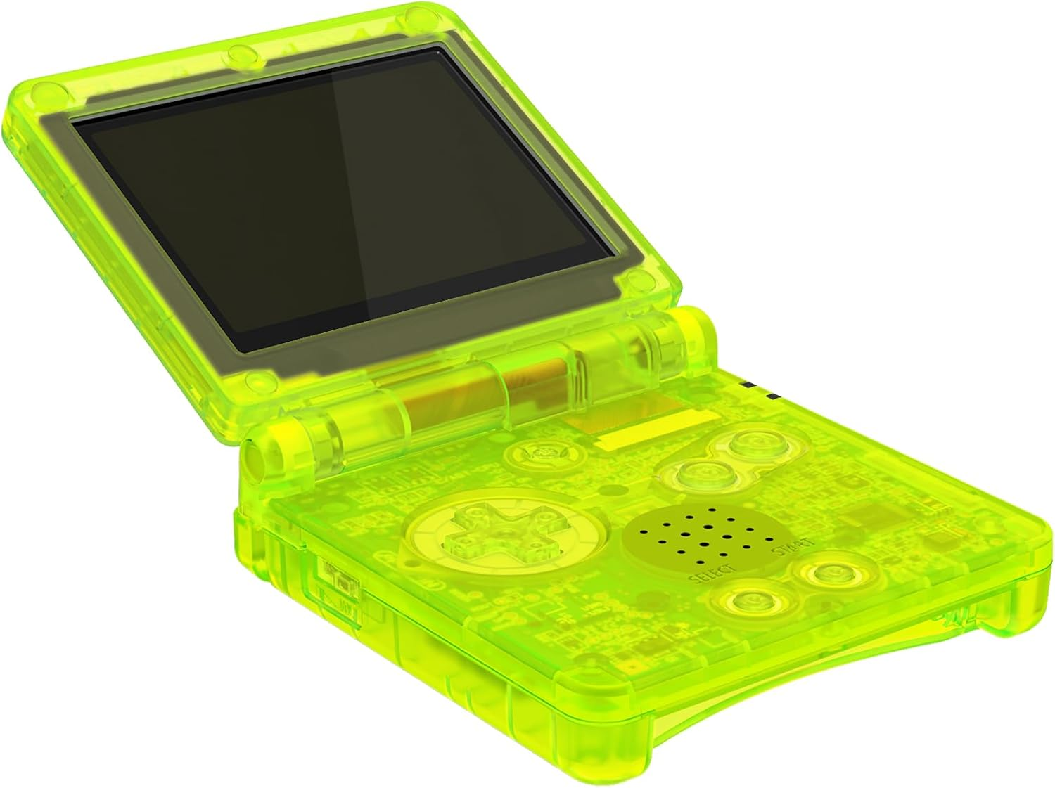 IPS Ready Upgraded Extremerate Clear Lime Green Custom Replacement Housing Shell for Gameboy Advance SP GBA SP &ndash; Compatible with Both IPS & Standard LCD &ndash; Console & Screen NOT Included image number 1
