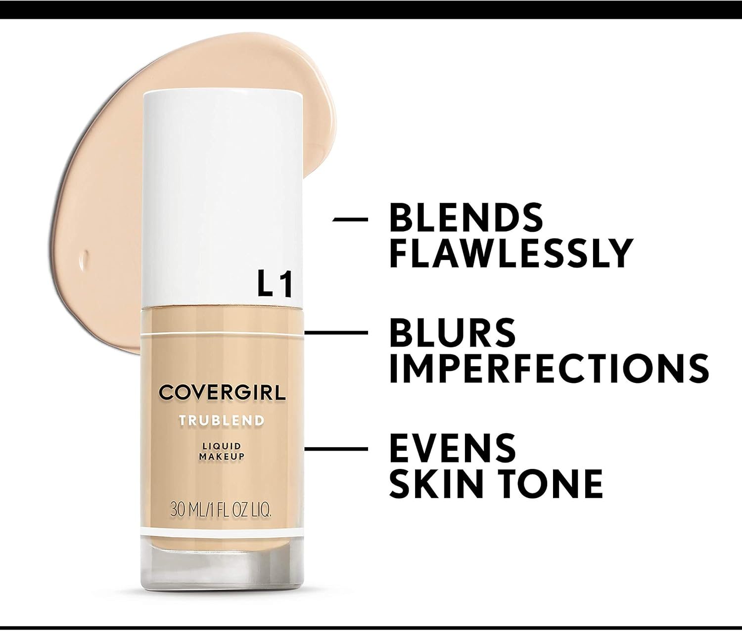 Covergirl Trublend Liquid Makeup - # D5 Tawny by Covergirl for Women - 1 Oz Foundation, 29.57 Millilitre image number 6