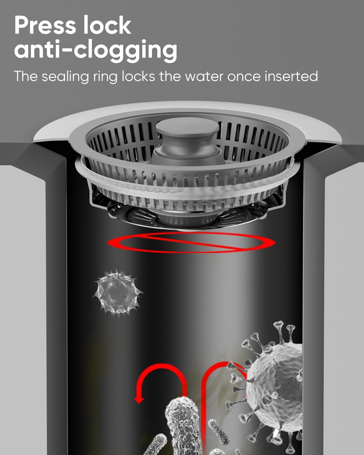 2 Pcs Kitchen Sink Drain Strainer and Stopper Combo, 3 in 1 Stainless Steel Pop-Up Sink Stopper & Drain Strainer for Standard Drains, Ideal Sink Protectors for Kitchen Sink image number 6