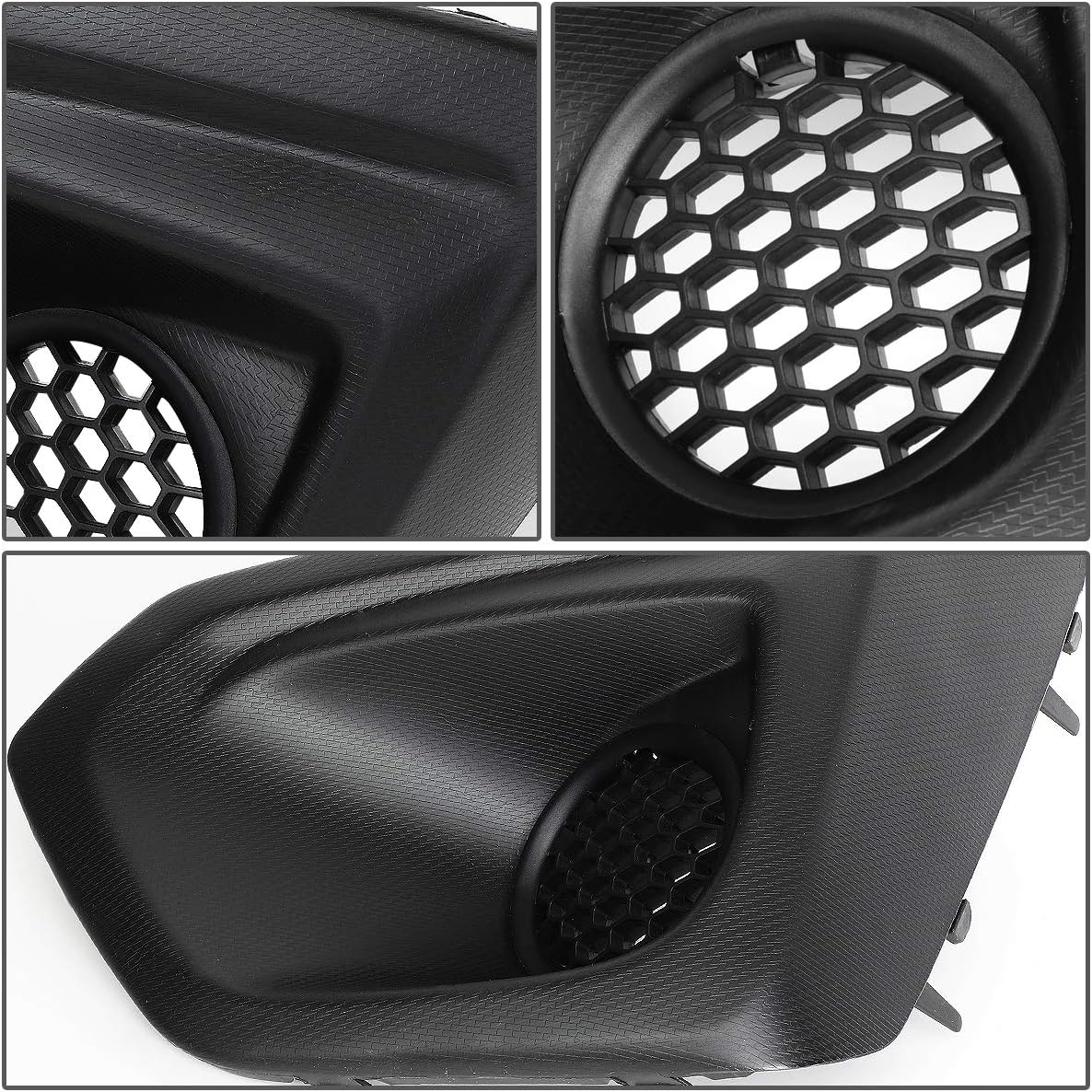 Pair Factory Fitment Front Bumper Fog Light Bezel Covers Replacement for 12-14 Subaru Impreza (Matte Black) image number 1