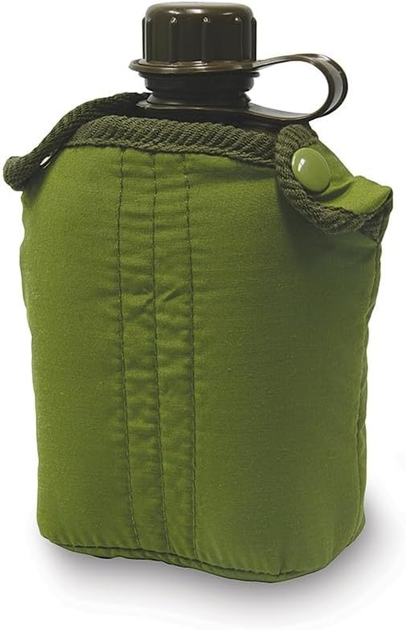 Elemental G.I. Style Canteen Water Bottle, 840 Ml Capacity, Green