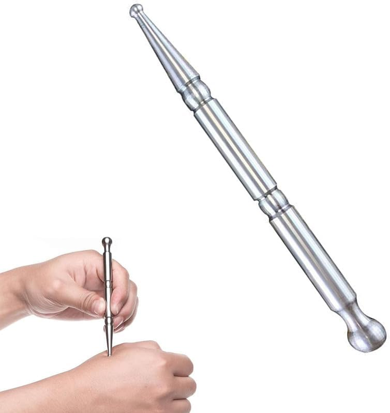 1Pc Dual Head Reflexology Acupuncture Pen,Facial Reflexology Massage Pen Stainless Steel Manual Acupuncture Pen,Stainless Steel Dual Head Body Point Probe Pen,Stainless Steel Auricular Point Probe Pen image number 3