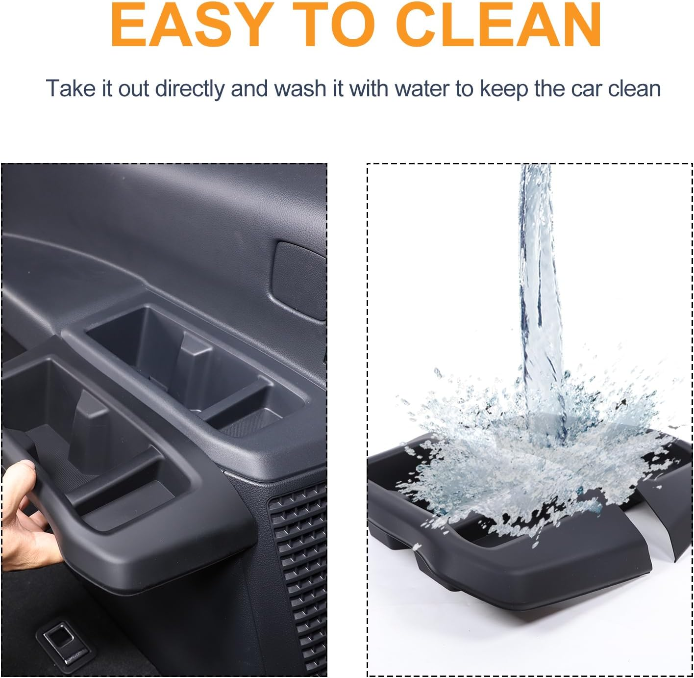 Car Third Row Cup Holder Compatible with Toyota Land Cruiser 250 Prado J250 LC250 2024 2025 Accessories, Third Row Door Armrest Drink Water Cup Holder Insert, (Low Version) image number 6