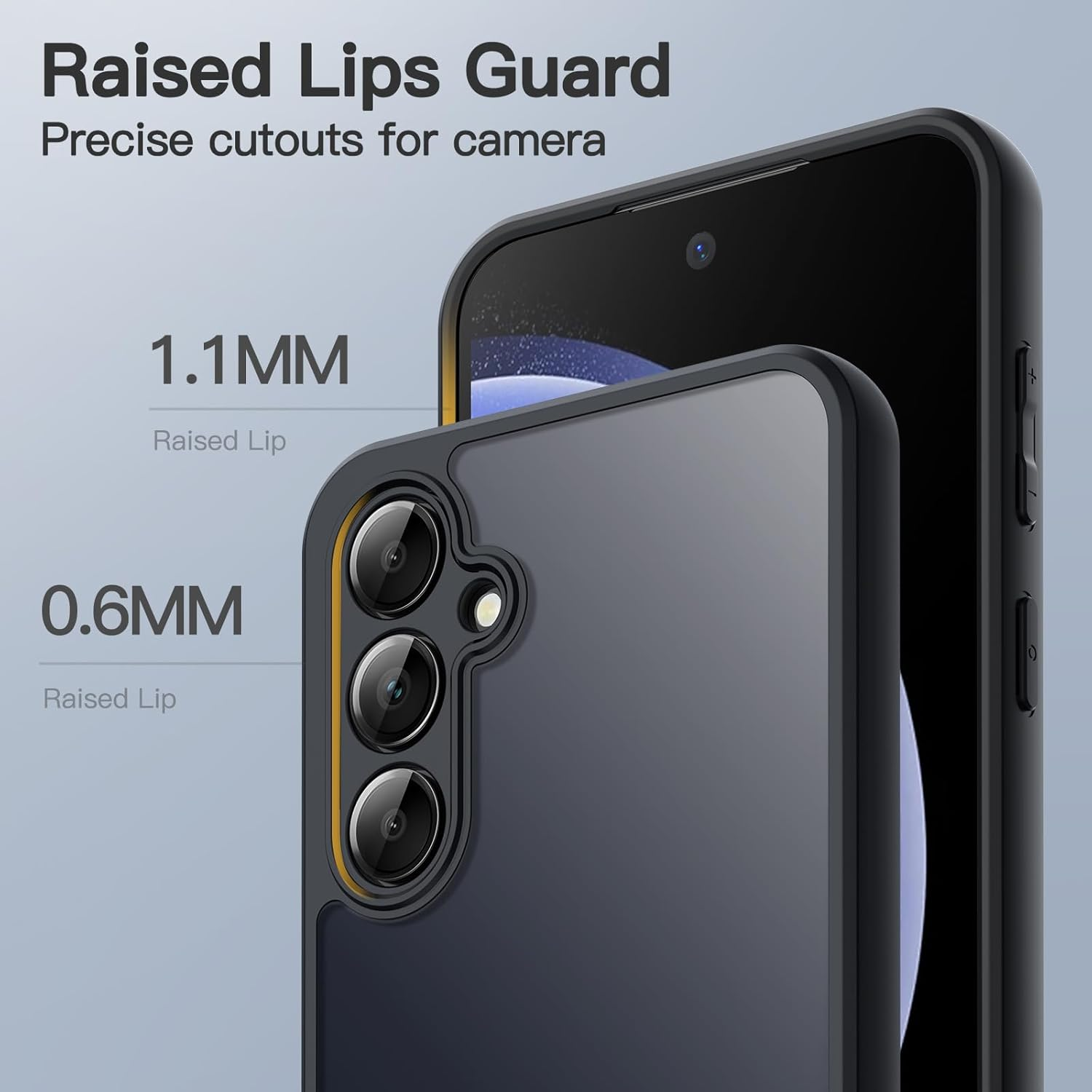 Jetech Matte Case for Samsung Galaxy S23 FE 6.4-Inch with Upgraded Camera Protection, Translucent Frosted Matte Back Shockproof Protective Phone Cover (Black) image number 4