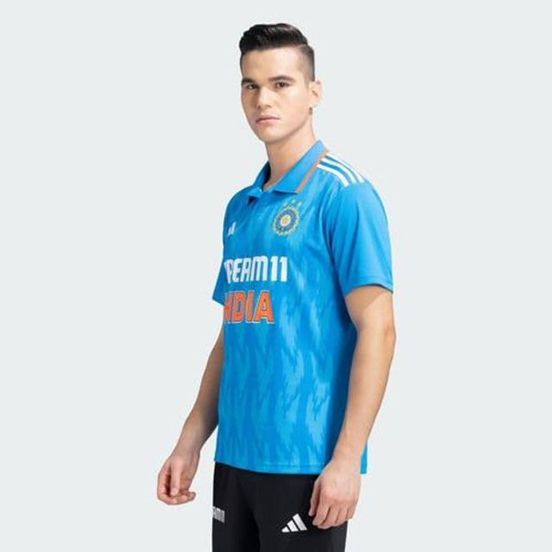 Adidas Dream 11 India Cricket ODI Fan Jersey (US, Alpha, X-Large, Regular, Regular) Bright Blue image number 1