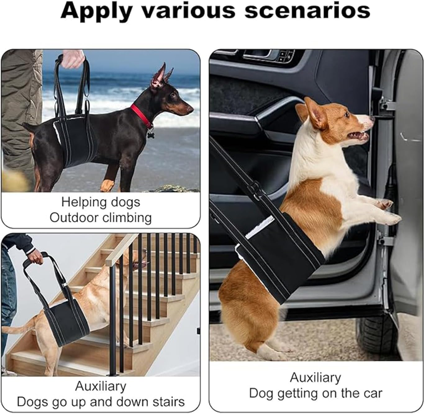 Dog Sling for Dogs Hind Leg Support, Pet Lift Harness for Rear - End Support to Help Lift Pet'S Rear, Assist the Pet Who Are Senior, Injured, Disabled or after Surgery (M) image number 4