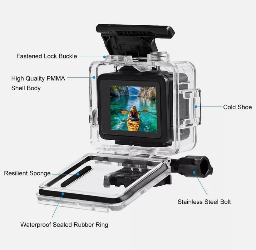 Waterproof Case for Gopro Hero 4K (2024)