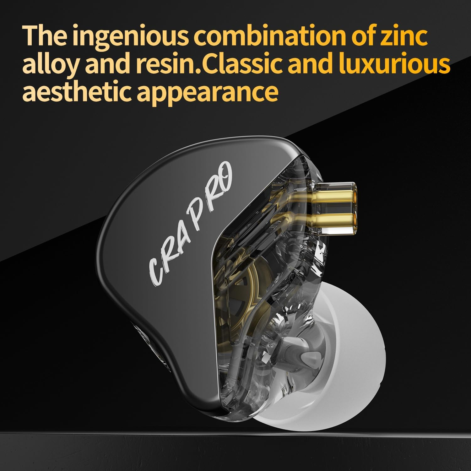 CCA CRA Pro, Ultra Thin DLC Membrane In-Ear Monitor with Mic, Hifi DJ Headphones with Cable, IEM Headphones N52-Planar + 4-Coil Driver, 2-Pin Disconnect Cable with Silver-Plated Cores for Musicians - Cra Pro- Silver image number 6