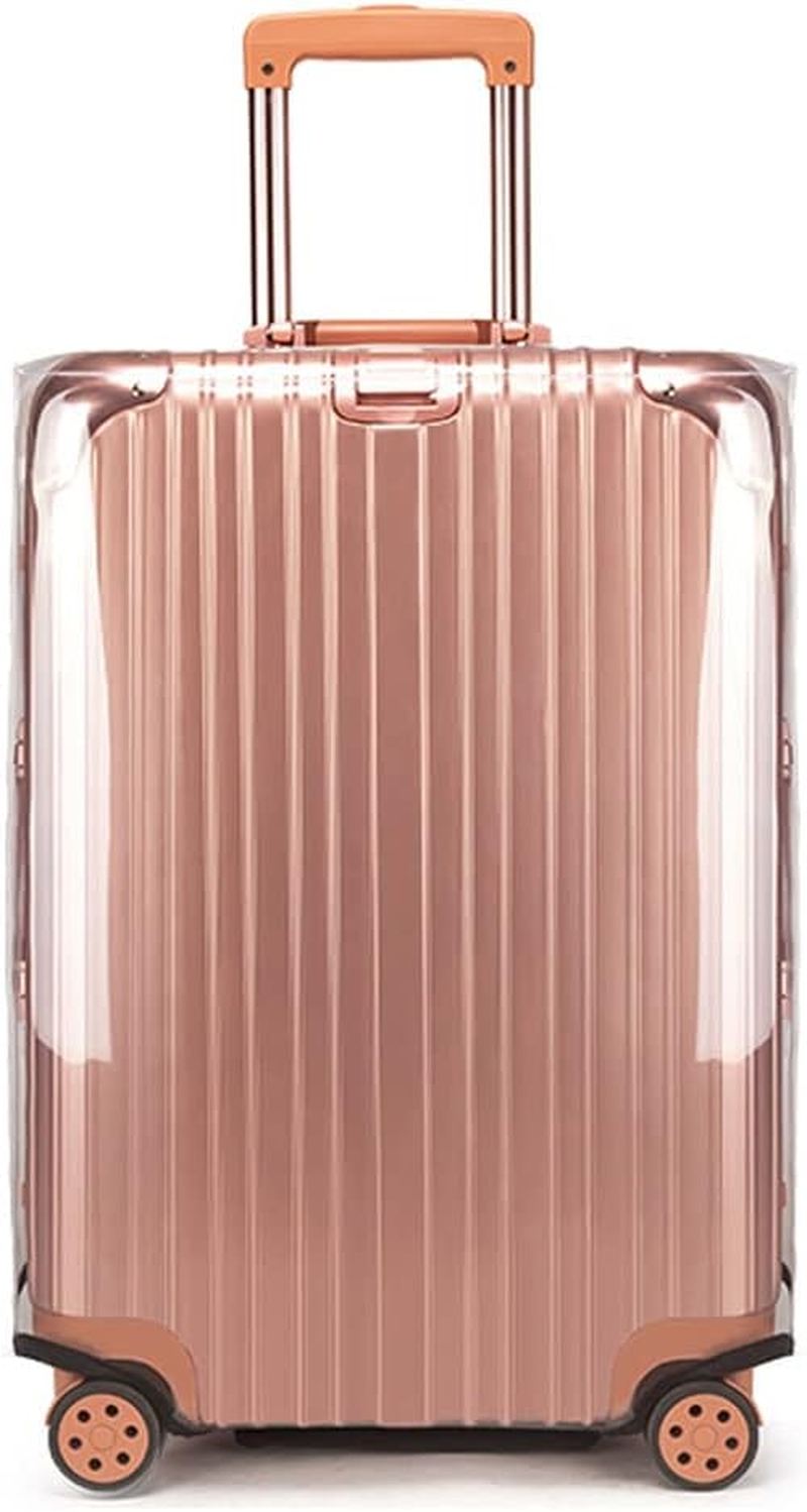 Mosairudo Clear PVC Luggage Cover Protectors Transparent Travel Luggage Protector for Wheeled Suitcase, No Border Thickness 0.3Mm, 26Inch, Fashion