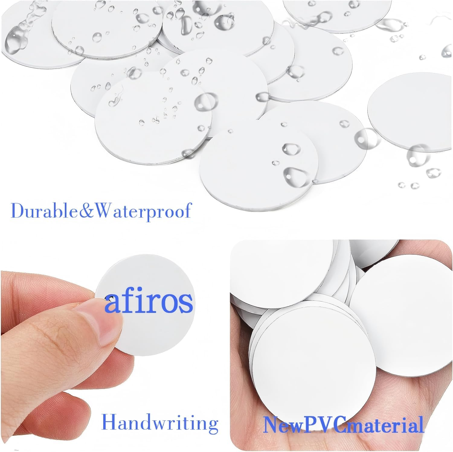 QYEHSWKT30 Pcs NFC Tags Ntag 215 round NFC Stickers, Blank NFC Coin Cards Rewritable NFC Card with Adhesive Back, Compatible with Android and NFC Enabled Devices（25Mm）