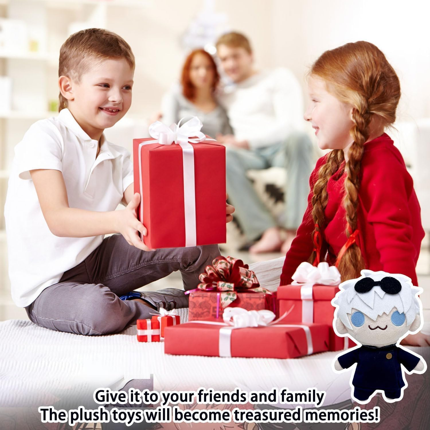 Gojo Satoru Plush Toy, 22 Cm Jujutsu Kaisen Plush Doll for Boys and Girls image number 4