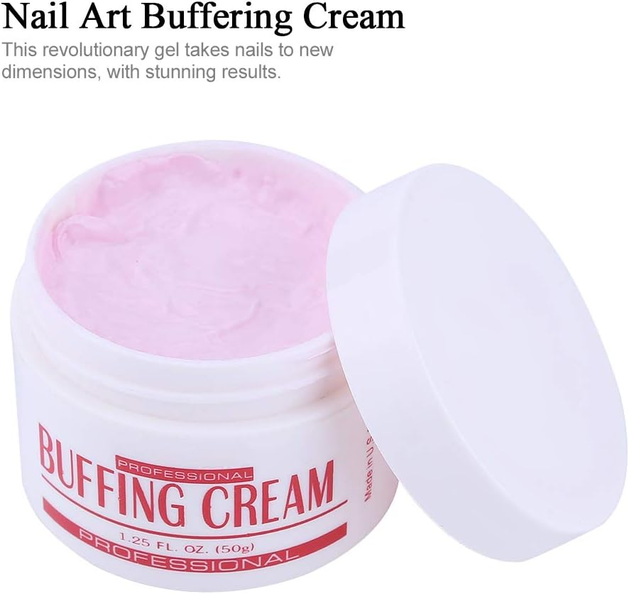 Nail Art Buffering Cream Manicure Brush Buffer Polish Set for Salon College Personal