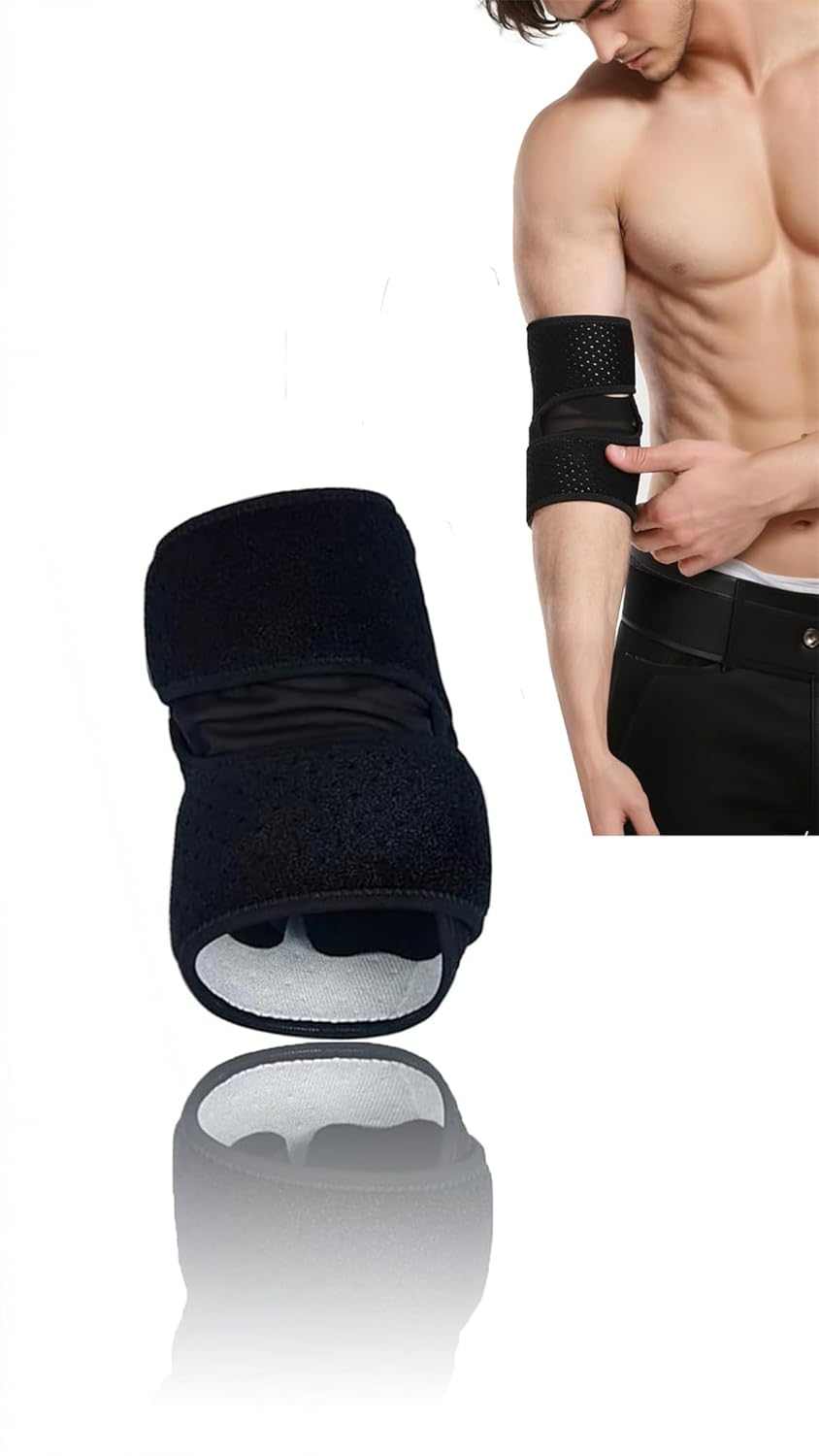 Honwor Adjustable Elbow Brace Tennis Compression Sleeve - Pain Relief for Golfer'S & Tennis Elbow, Weightlifting, Tendonitis, Arthritis, Sports Injury Recovery - Men & Women image number 6