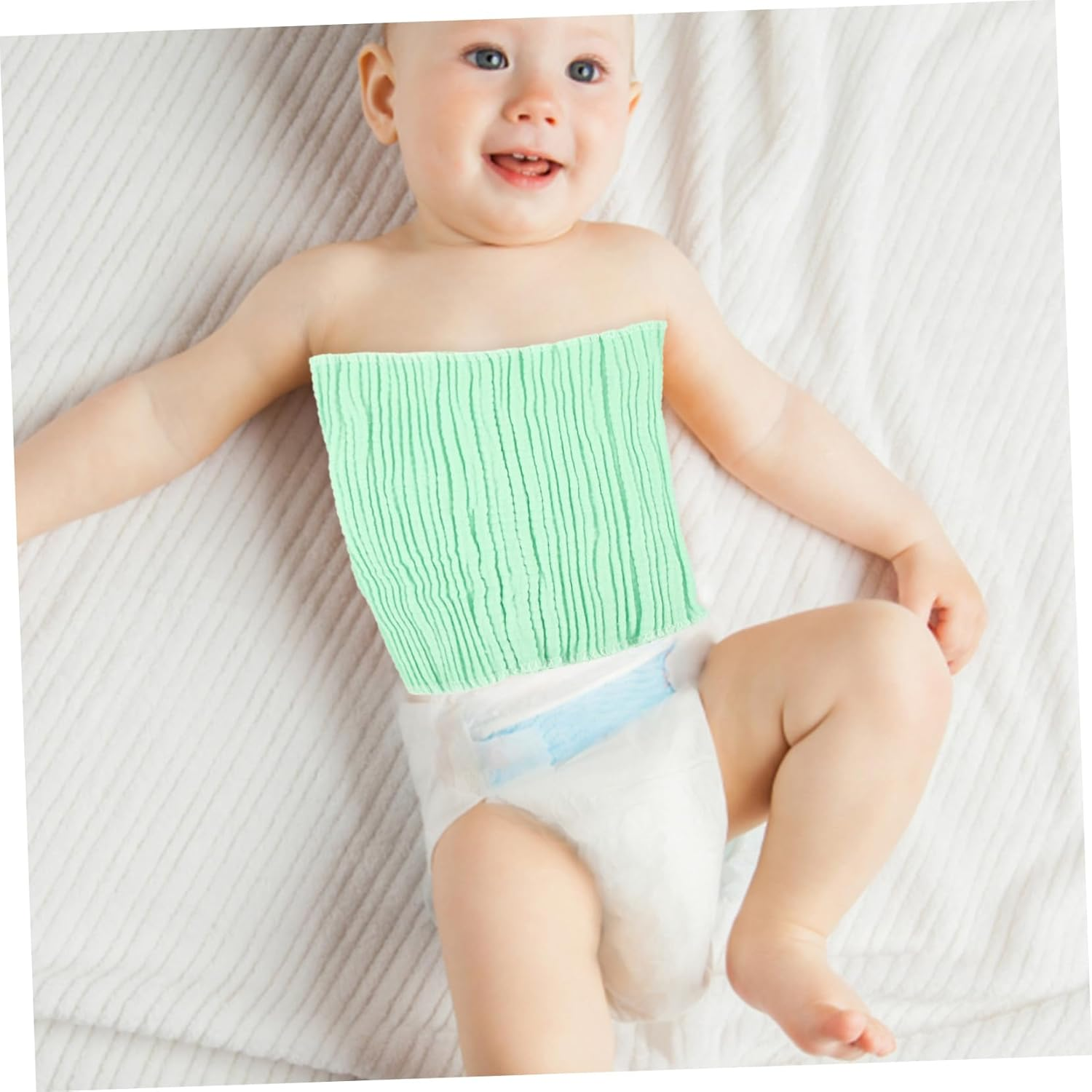 5Pcs Newborn Baby Belly Band Cotton Infant Belly Wrap Protective Navel Cover Soft Elastic Wide Design Portable Cord Belt for Baby Girls and Boys