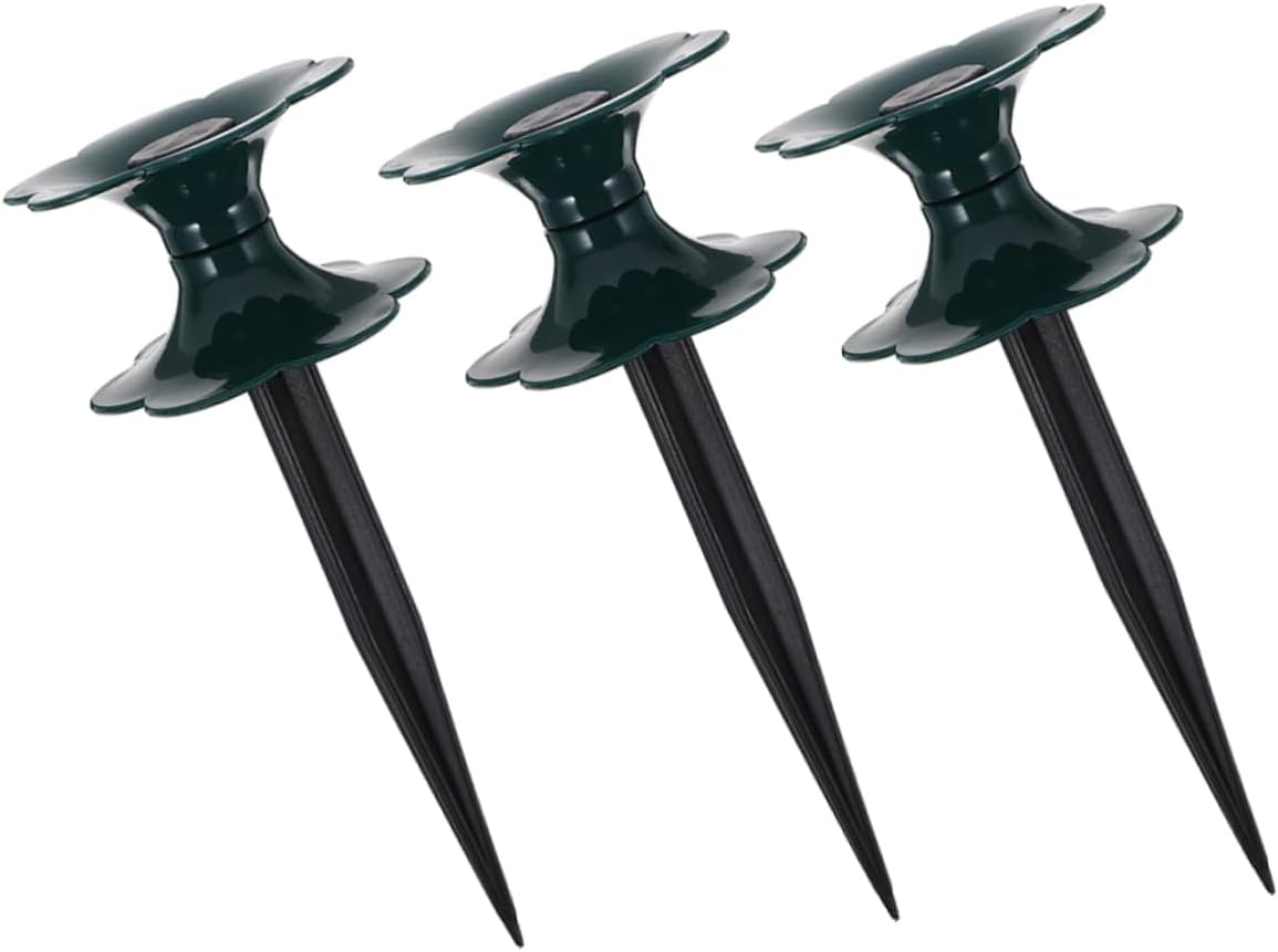 PHENOFICE 3Pcs Water Hose Reel Gardening Water Hose Guide Stakes Garden Holder Lawn Guide Spike Plant Watering Stakes image number 1