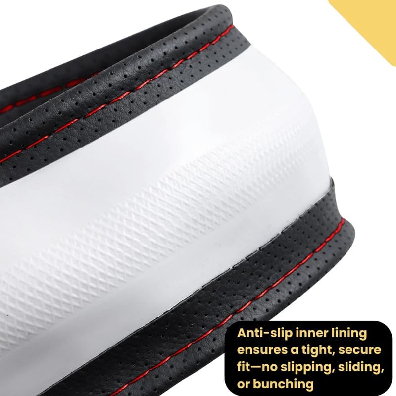 Steering Wheel Cover Pro Extra Layer for Toyota Landcruiser 200 2012-2021 (Sahara) - Breathable & Anti-Slip - Circle 38 Cm