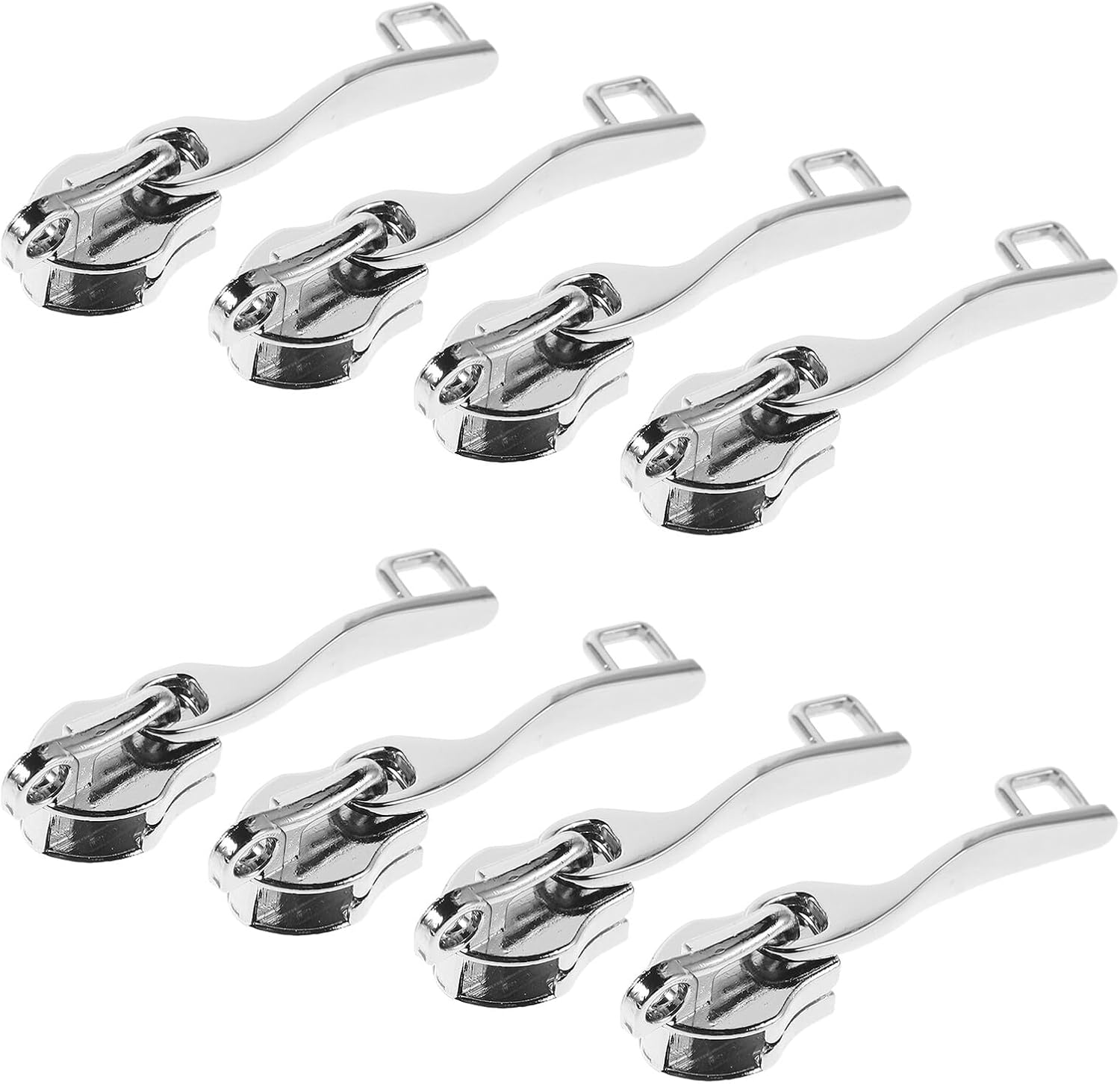 LRXIYODE 4 Pairs Metal Zipper Pulls Replacement Double-Layer Detachable Zipper Slider Tabs for Luggage Suitcases Backpacks Single Lock Hole Repair Accessories for Travel image number 5