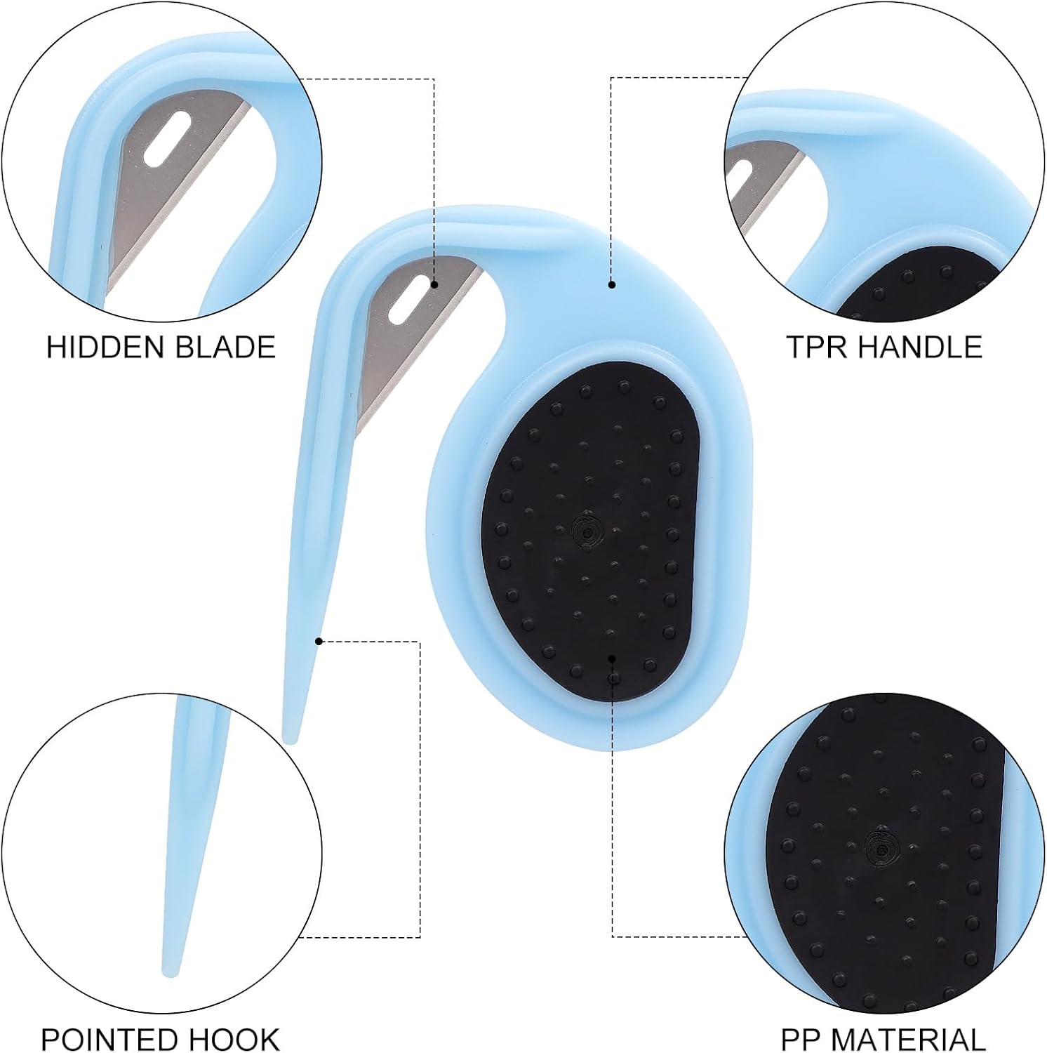 Knot Comb for Cats and Dogs, Portable Detangling Comb for Dogs and Cats, with Non-Slip Handle, Pet Hair Remover, Cat and Dog Comb for Removing Tangled and Loose Hair (Blue image number 5