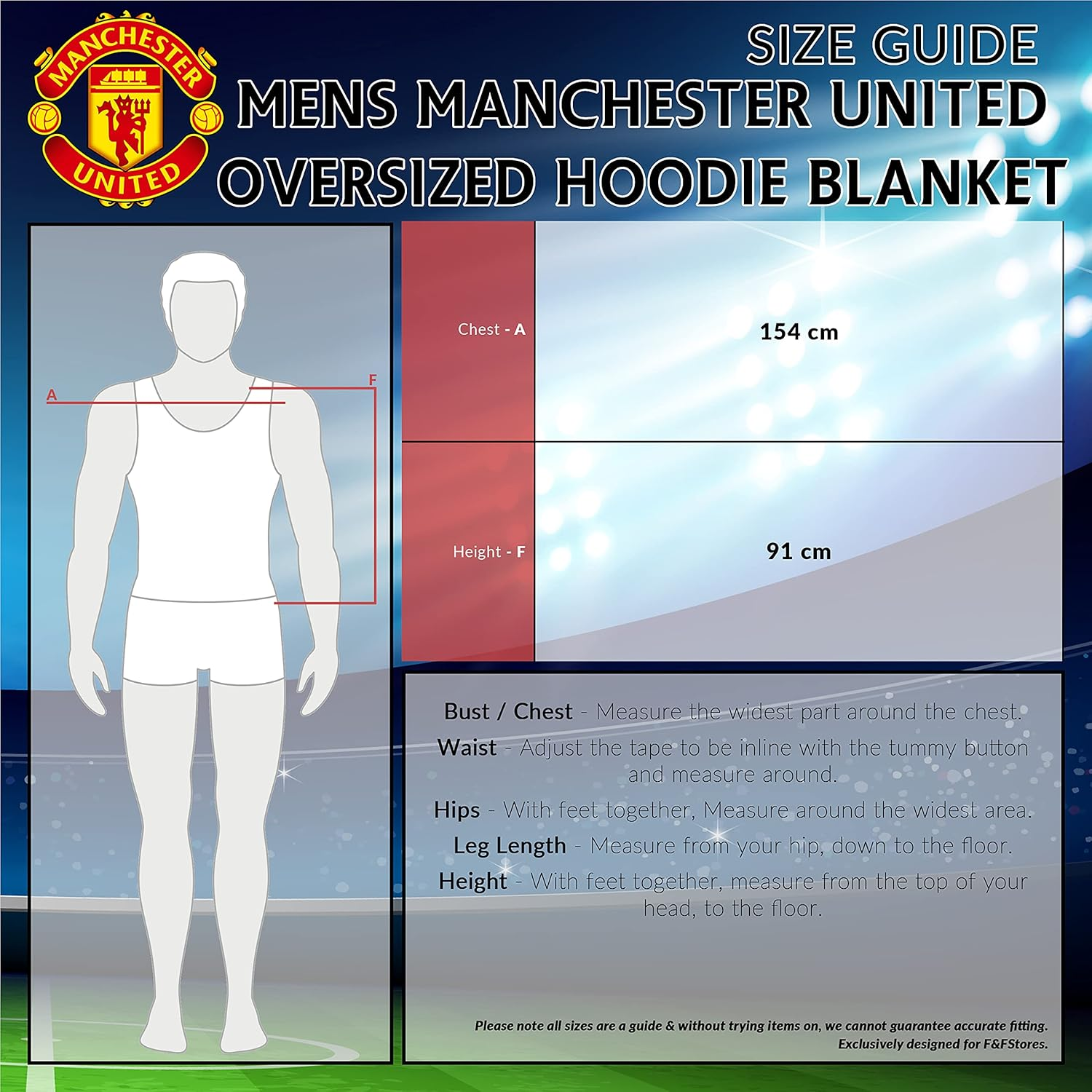 Manchester United F.C. Oversized Hoodie Blanket for Men, Man U Football Gifts image number 2