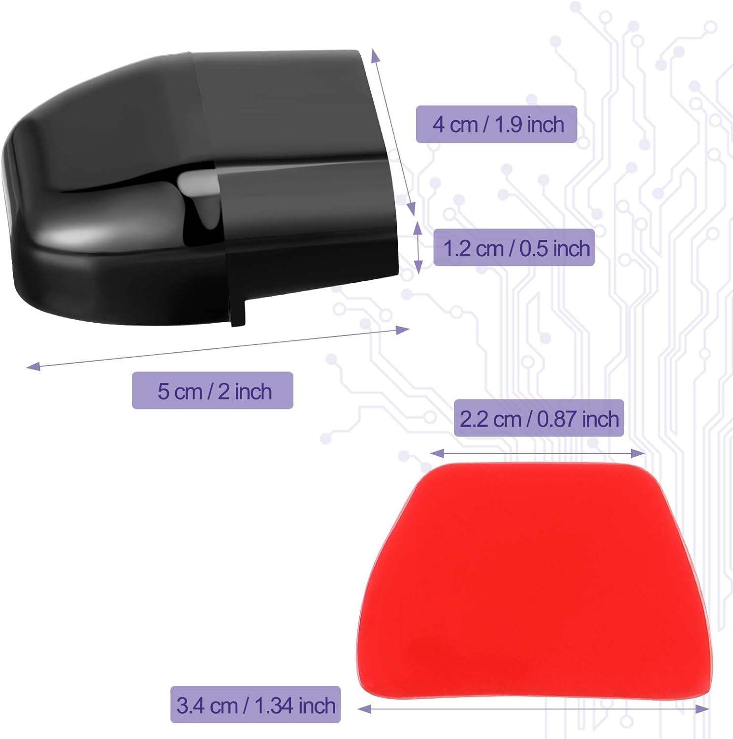 Mijradge 4 Pcs Car Deer Warning Whistle Devices Dual Construction Deer Warning Whistle Devices Repellent Animal Alert Horn Devices Car Truck and Motorcycle Black image number 1