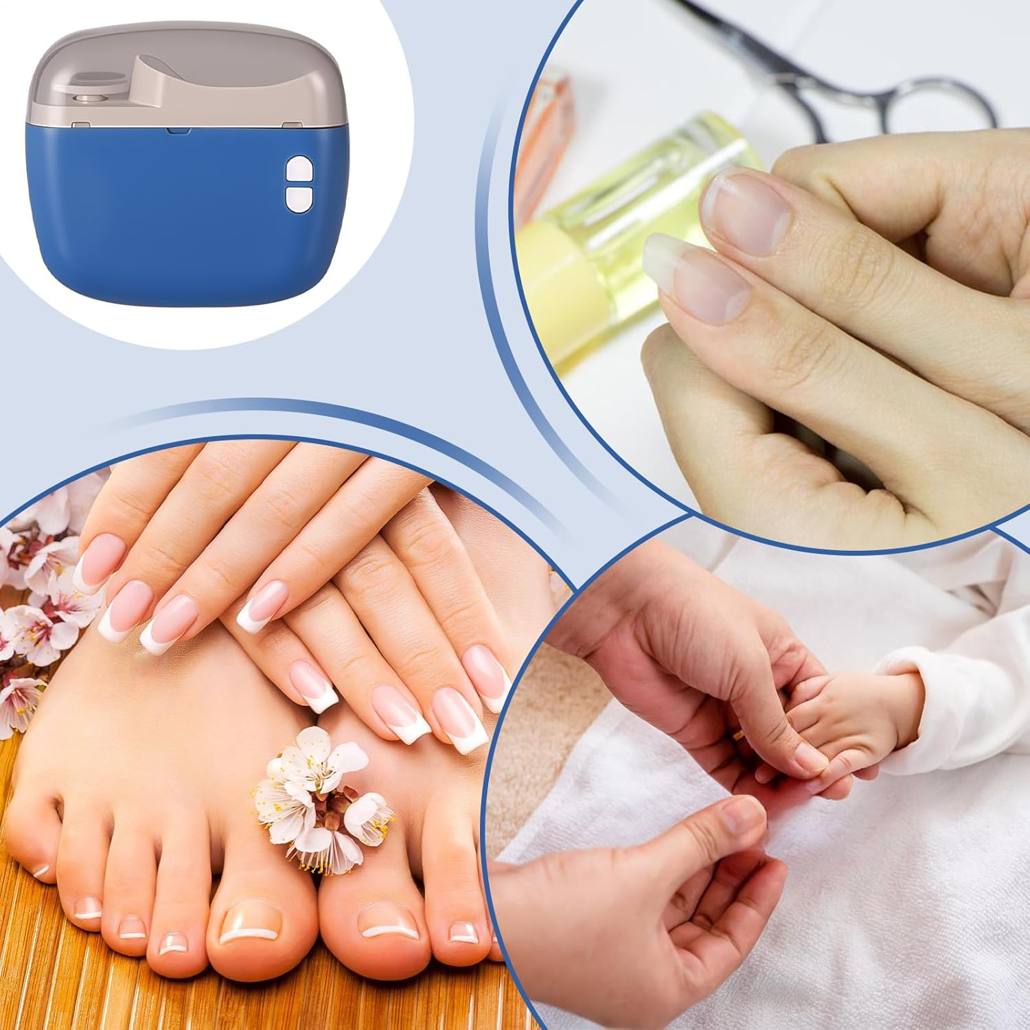 Electric Toe Nail Clippers for Thick Toenails Nails Portable Nail File, Electric Nails Clipper, Automatic Na-Ils Blanking Sanding Polisher for Toenail Fingernail Grooming Home Salon - Orange image number 2