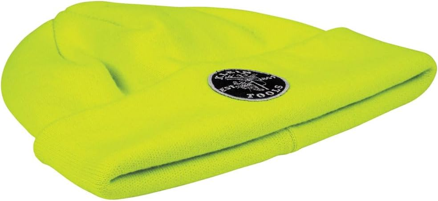 Klein Tools Heavy Knit HAT HI-VIS Yellow Patch Logo image number 1