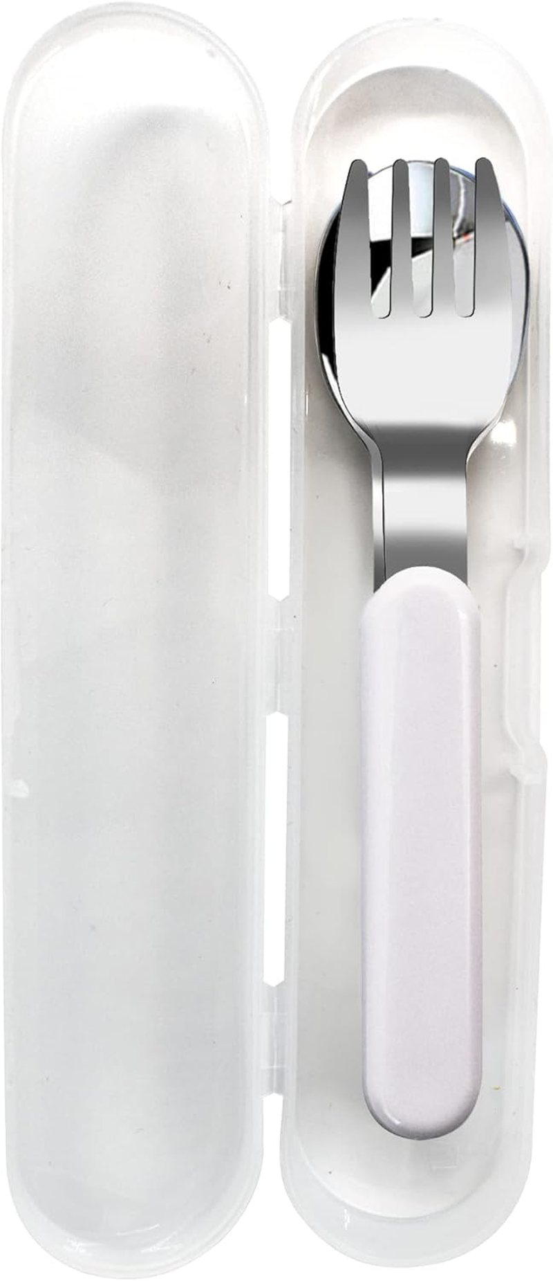 VANRA 2-Piece Children Fork and Spoon Set 18/10 Stainless Steel Child Flatware Set Kids Utensils Set with Case for Lunch Box image number 1