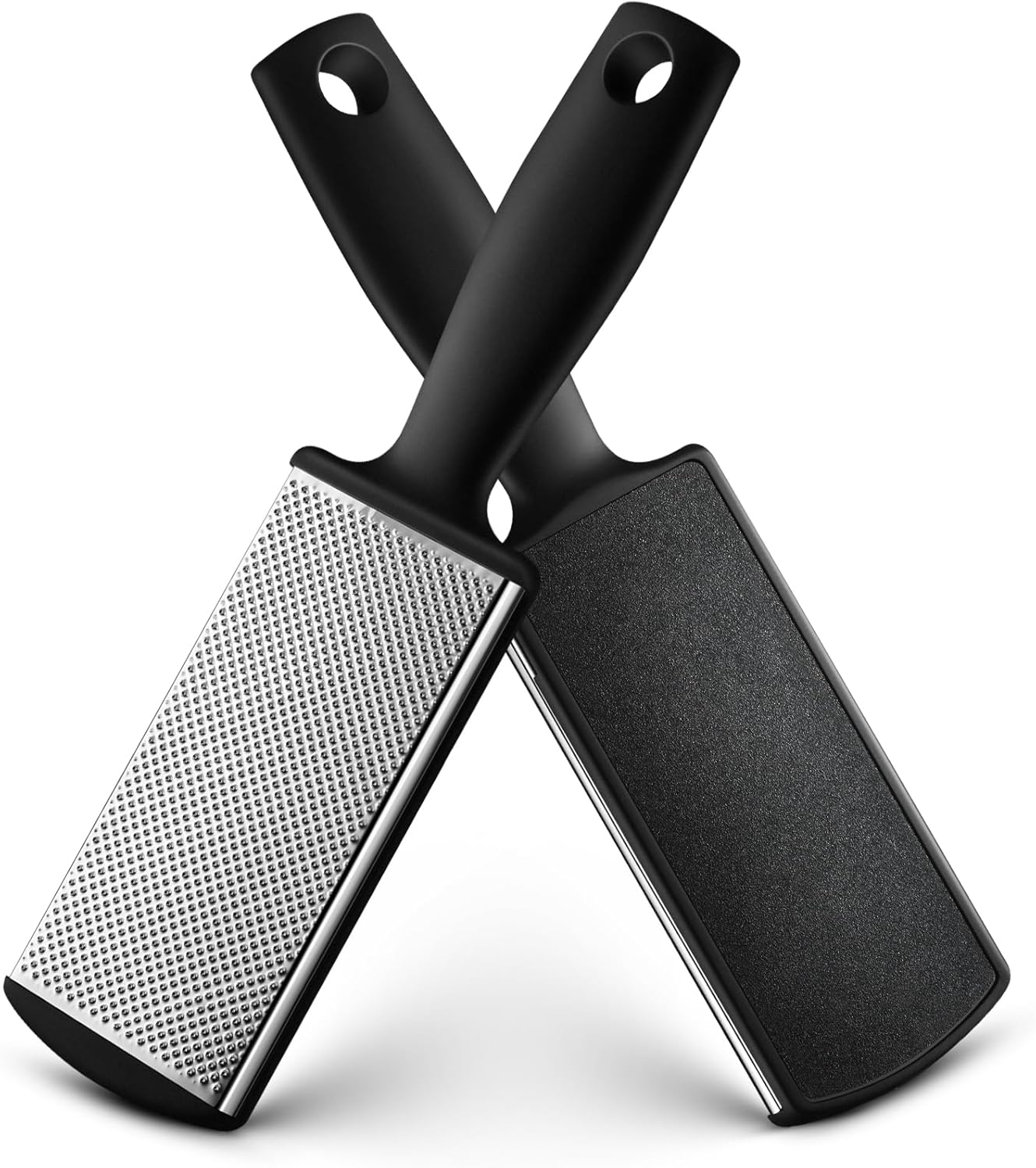 BALUCA Foot Files Callus Remover Stainless Steel Foot Rasp and Dual Sided Feet File Professional Scrubber Pedicure Tools Premium for Feet Care Remove Hard Skin, Black image number 1