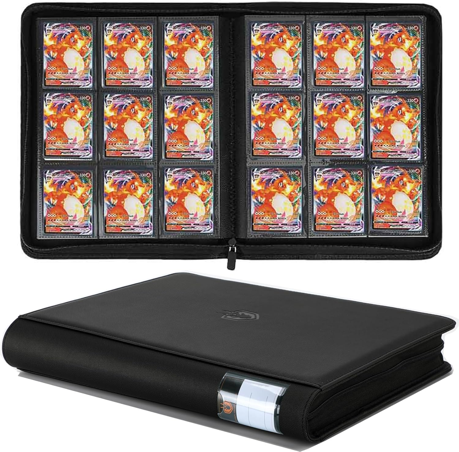 Trading Card Binder, Card Album Hold up to 540 Cards, Zipper Binder for Cards Collection, TCG Card Holder for Game Card, Sports Card, YGO, MTG Etc image number 4