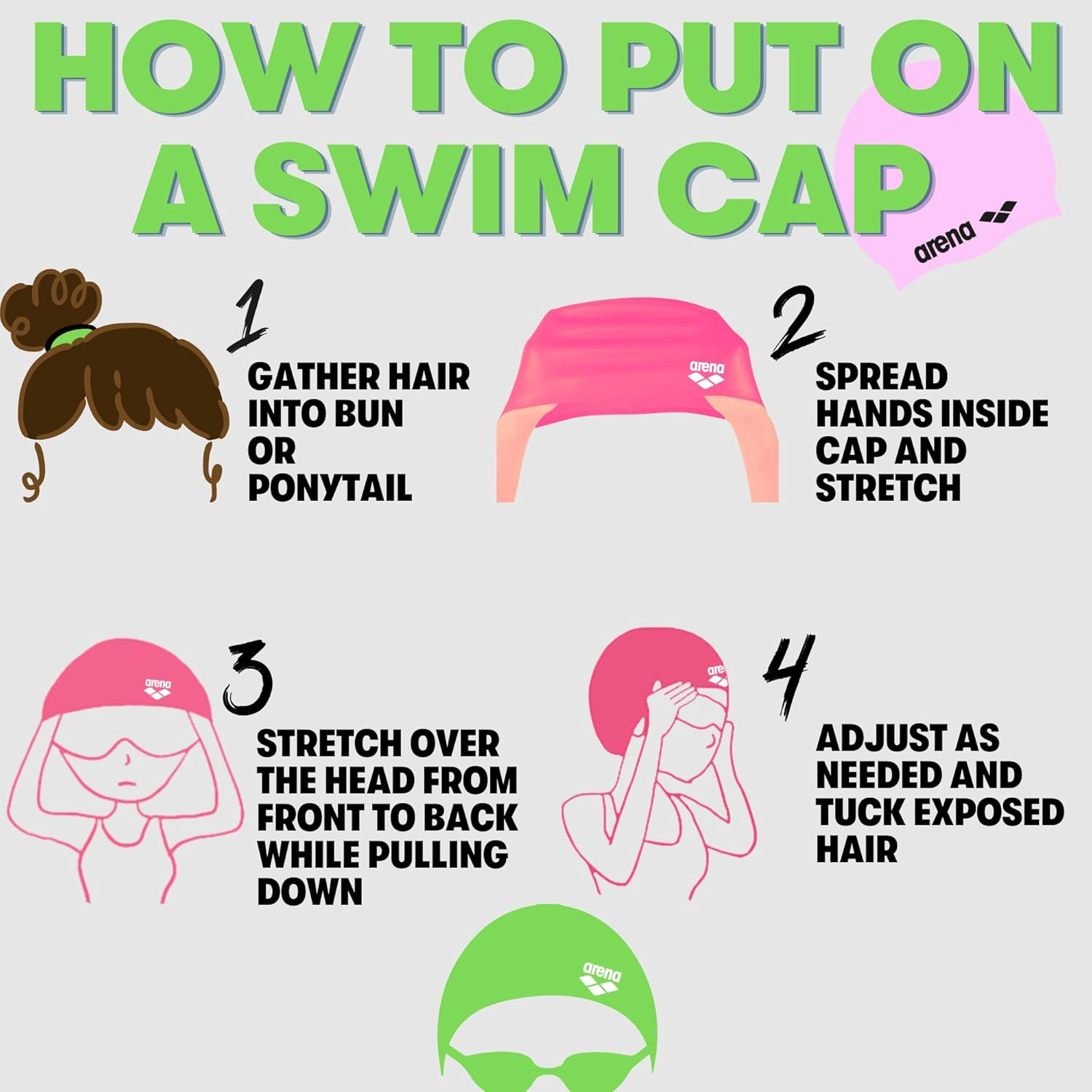 Arena Kids Junior Silicone Swim Cap for Girls and Boys, Swimming and Training, Reinforced Edge, One Size image number 1