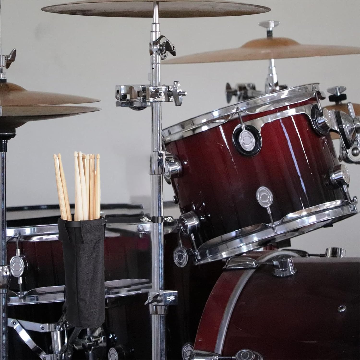 Drumstick Bag, Mallet Bags, Large Capacity Storage Pocket with Clamp-On Lockable Strap for Adults, Drumming, Field Band, Airplane Travel, Marching, Hockey 5.51X9.84 Inch image number 6