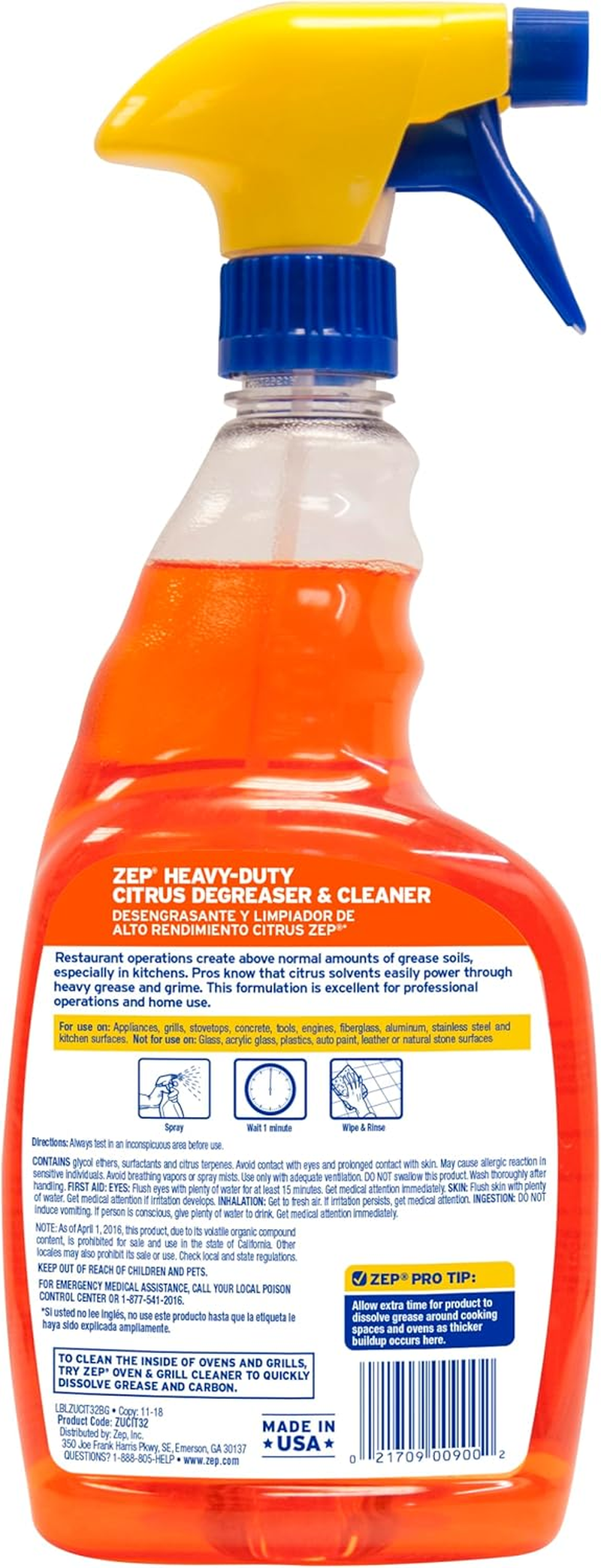 Enforcer 950Ml Zep Heavy-Duty Citrus Degreaser ZUCIT32 image number 5