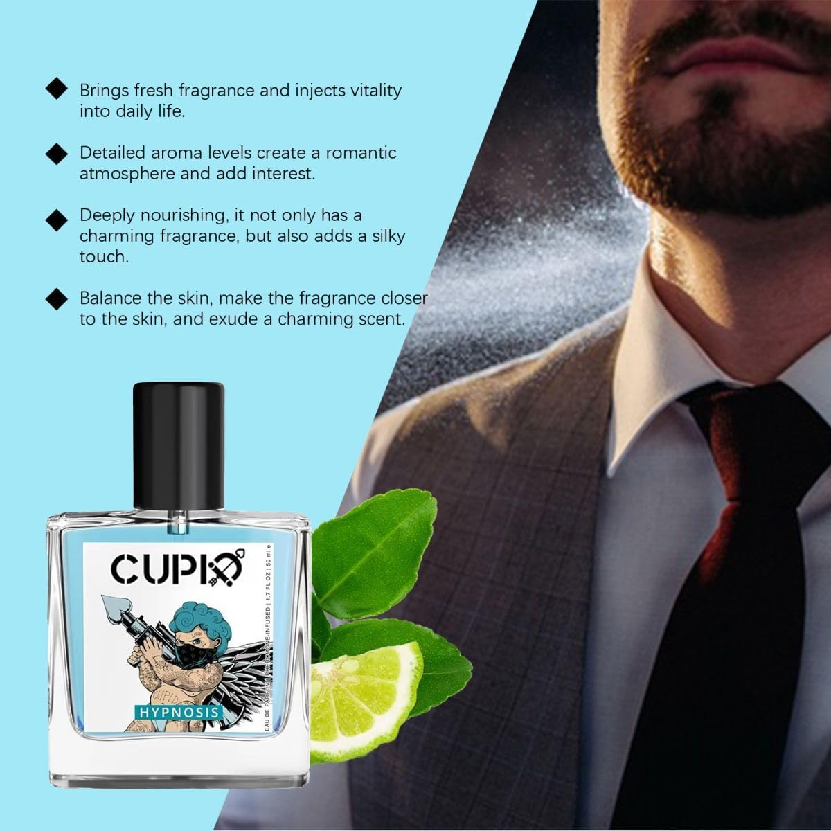 Cupid Charm Parfum with Pheromone for Men - Premium Cupid Perfume for Men 50Ml(1.7Oz), Fresh Wood Spray for Long-Lasting Fragrance - Suitable for Couples Dating, Christmas, Parties, Festivals image number 1