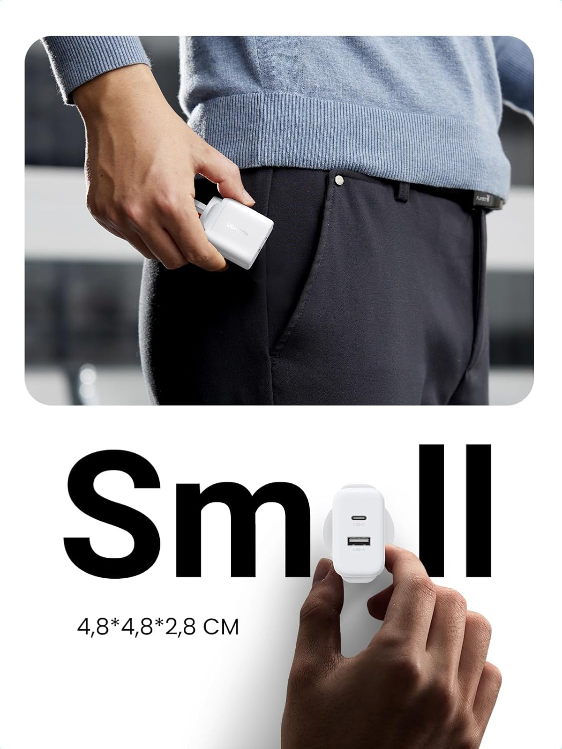 UGREEN Iphone 17 Pro Max Charger, USB C Charger Block, 2-Pack 20W AU Wall Plug, 2-Ports PD Fast Charging Adapter for 16 Pro Max/15 /Ipad, Galaxy S25 Ultra, Pixel 10, with 2 Pack 1.5M 60W USB-C Cable image number 3