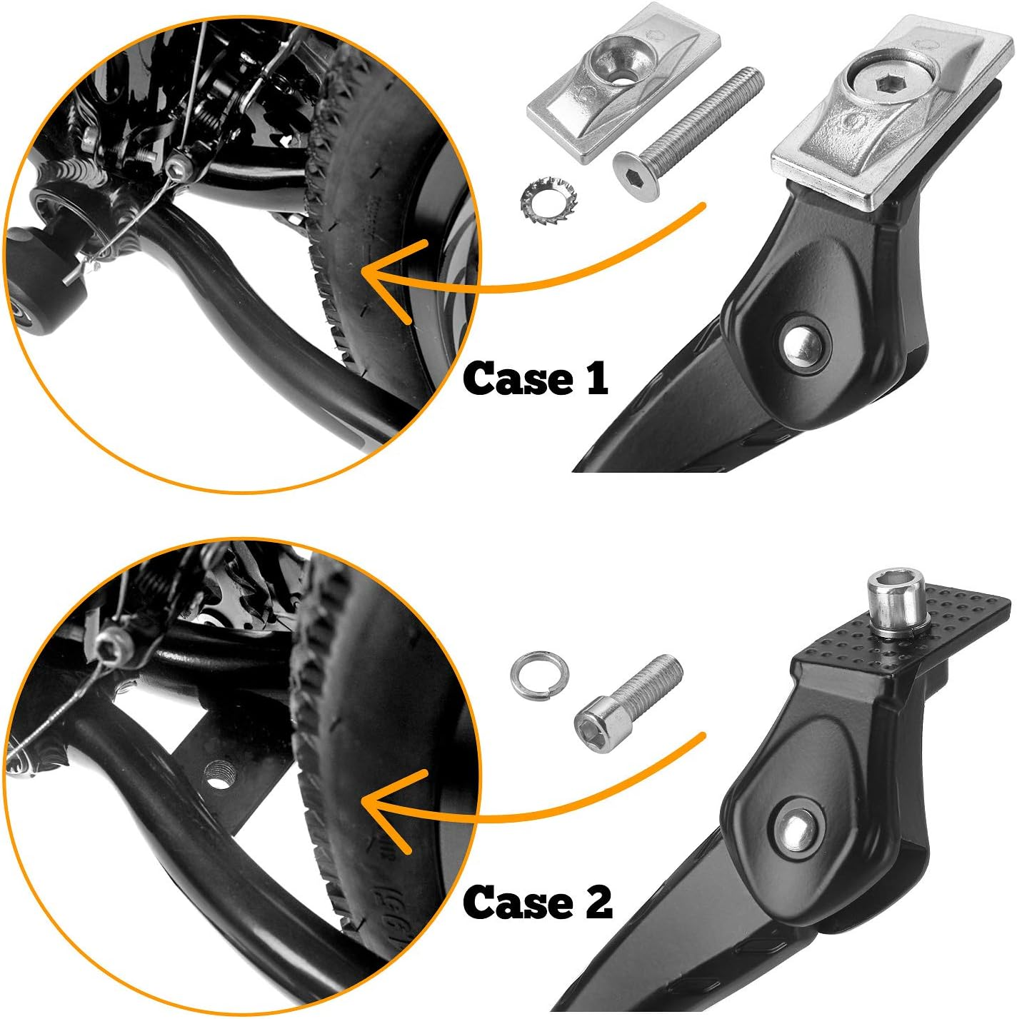 Sataway Bike Kickstand Adjustable Strong Center Mount Aluminum Alloy Bicycle Kickstand for 26&rdquo; 700C 27.5&rdquo; 28&rdquo; Inch Electric Bike Hybrid Bike Mountain Bike Adult Bike image number 1