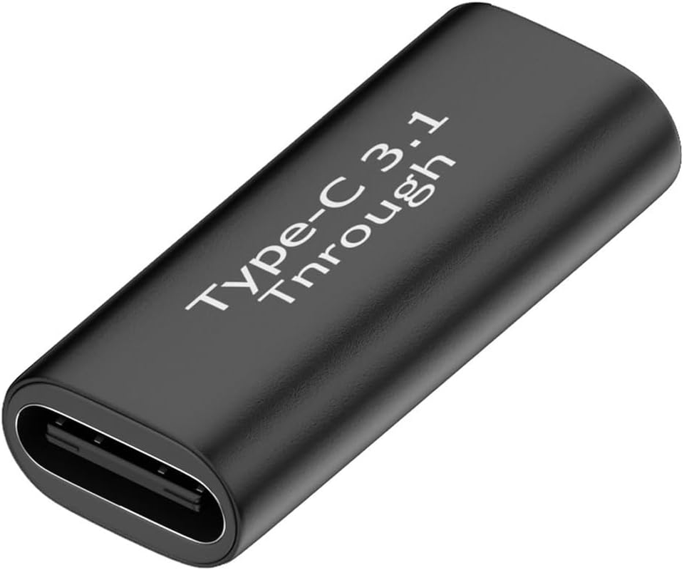 CY 10Gbps USB3.0 Type C Male to Female Power Data Video Adapter opposite U Shape Back Angled Compatible with Deck Phone Laptop