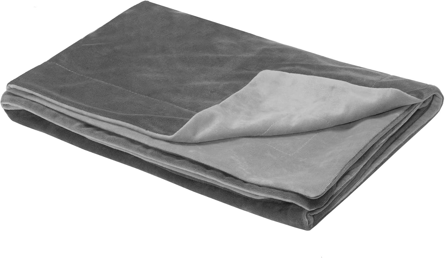 Furhaven Large Waterproof Two-Tone Luxe Velvet Dog Blanket, Washable - Granite Gray, Large image number 1