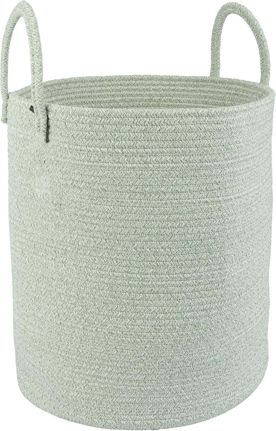 Large Laundry Hamper, Laundry Hamper for Toys, XICEN Tall Woven Laundry Basket for Clothes, Blanket Storage Basket for Living Room, 38Cm * 45Cm (Green)