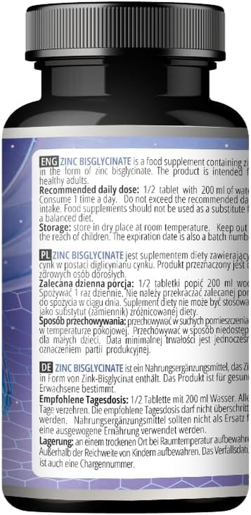Zinc Bisglycinate 15 Mg per Portion - 120 Vegan Tablets - 240 Portion per Package - Zinc Chelate Supplement to Support Immunity and Skin Health - by Apollo'S Hegemony image number 3