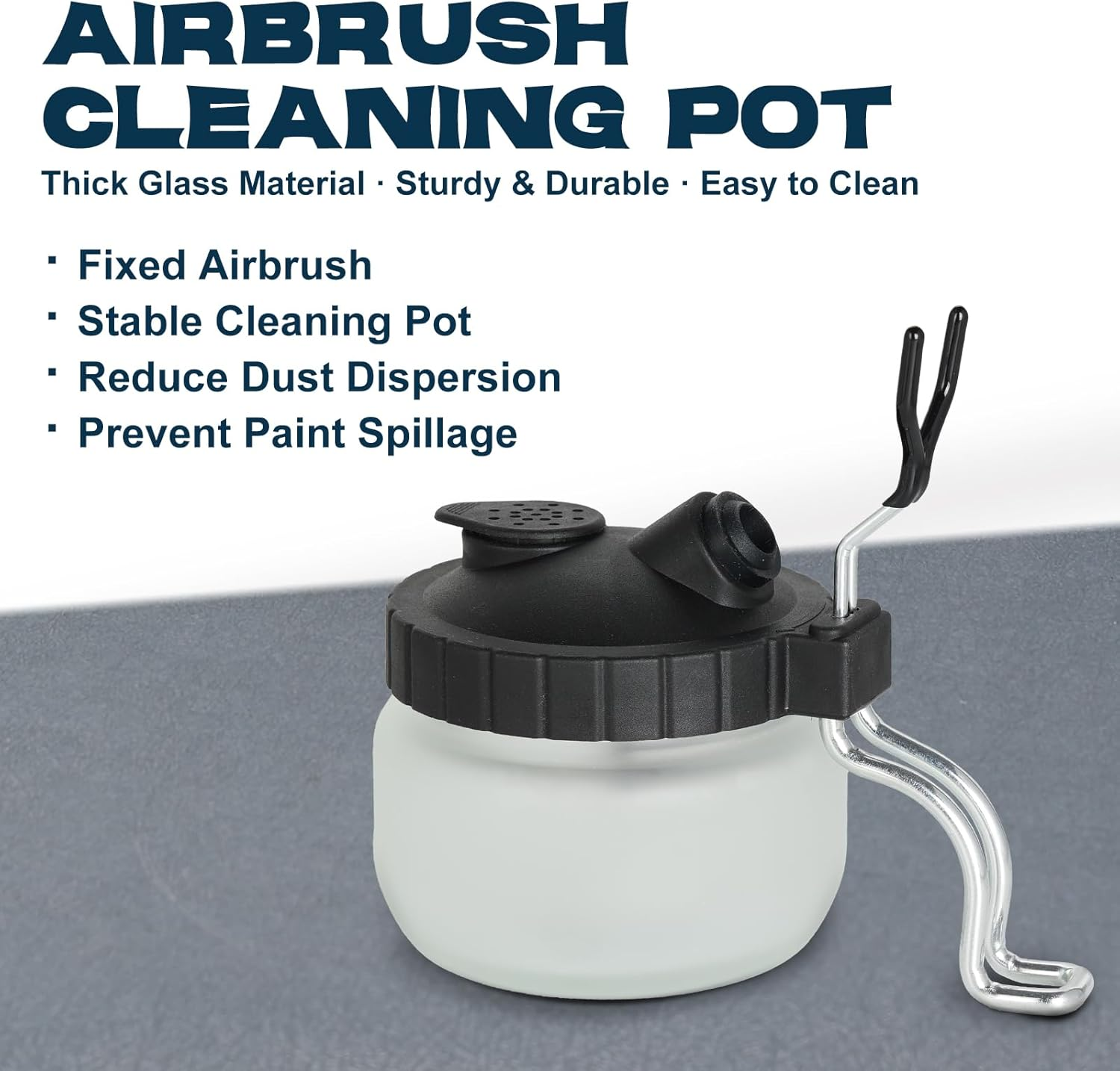 X ARTY HUB Airbrush Cleaning Kit - 4 * 120 Ml Airbrush Cleaner with Glass Cleaning Pot, Easily Handle Water-Based and Acrylic Paints, for Airbrushes & Other Artistic Tools image number 1