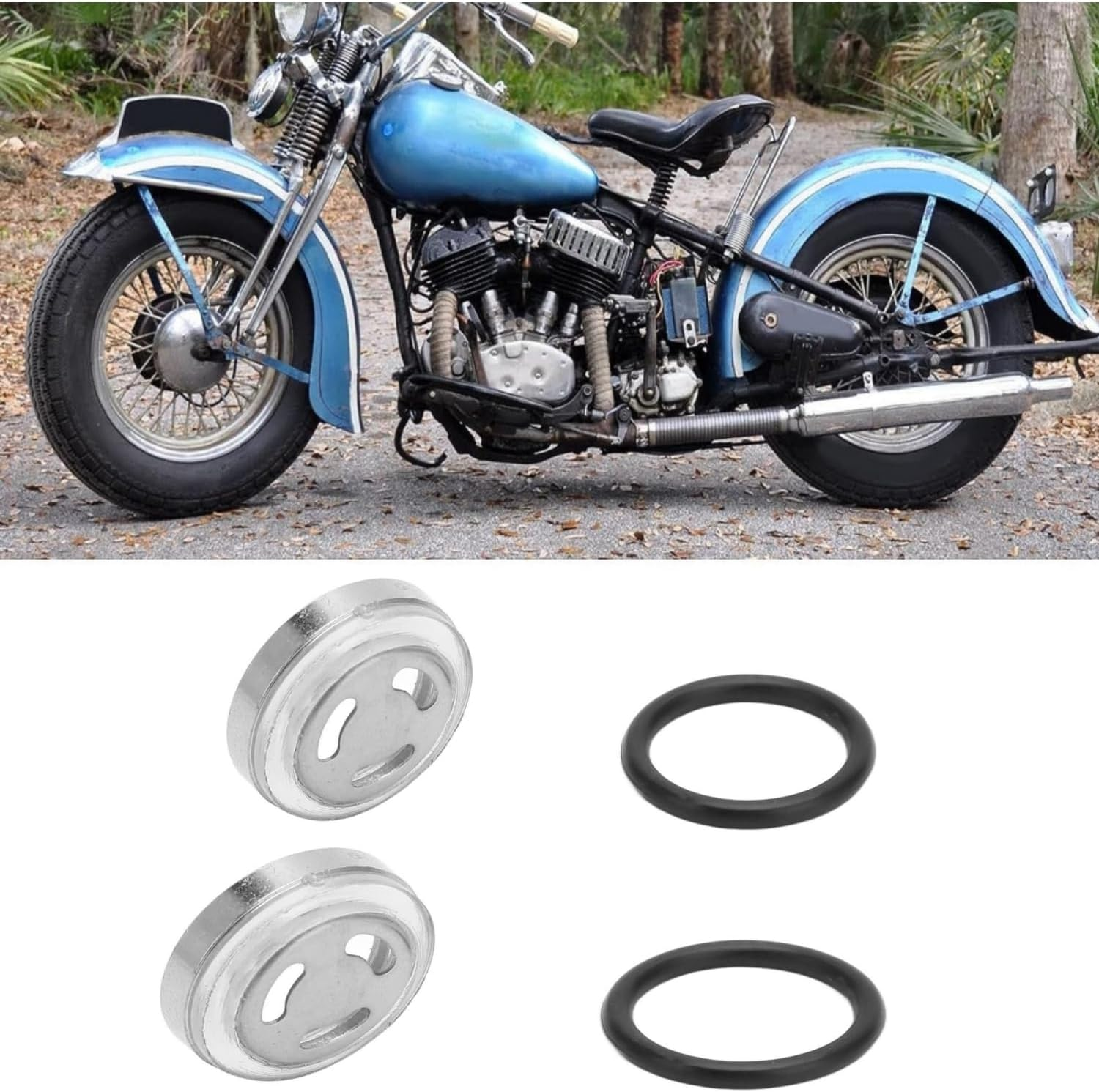 Sight Glass Lens Gasket Repair Kit, 2 Sets 18Mm Brake Master Cylinder Reservoir Sight Gasket Set, Motorcycle Accessory with Seal Rings for Motorcycle ATV Dirt Bike image number 5